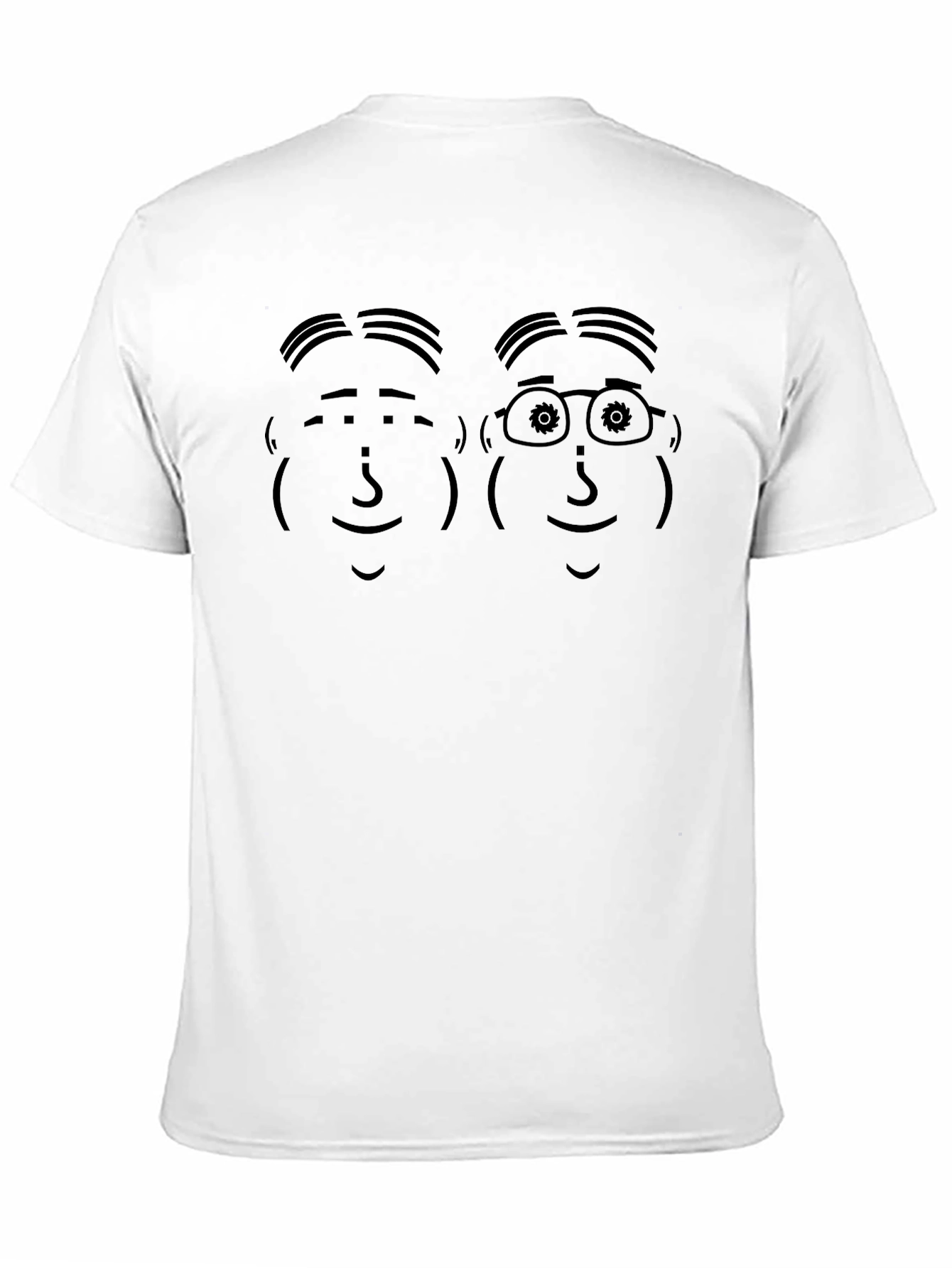 Minimalist Face Graphic Black T-Shirt