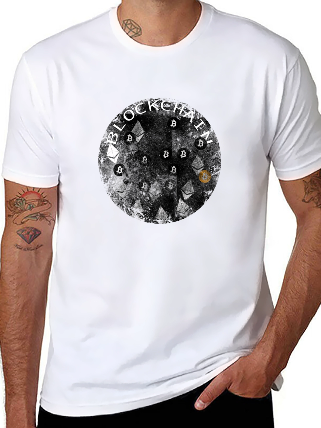 Blockchain Crypto T-Shirt - Bitcoin Ethereum Graphic Tee