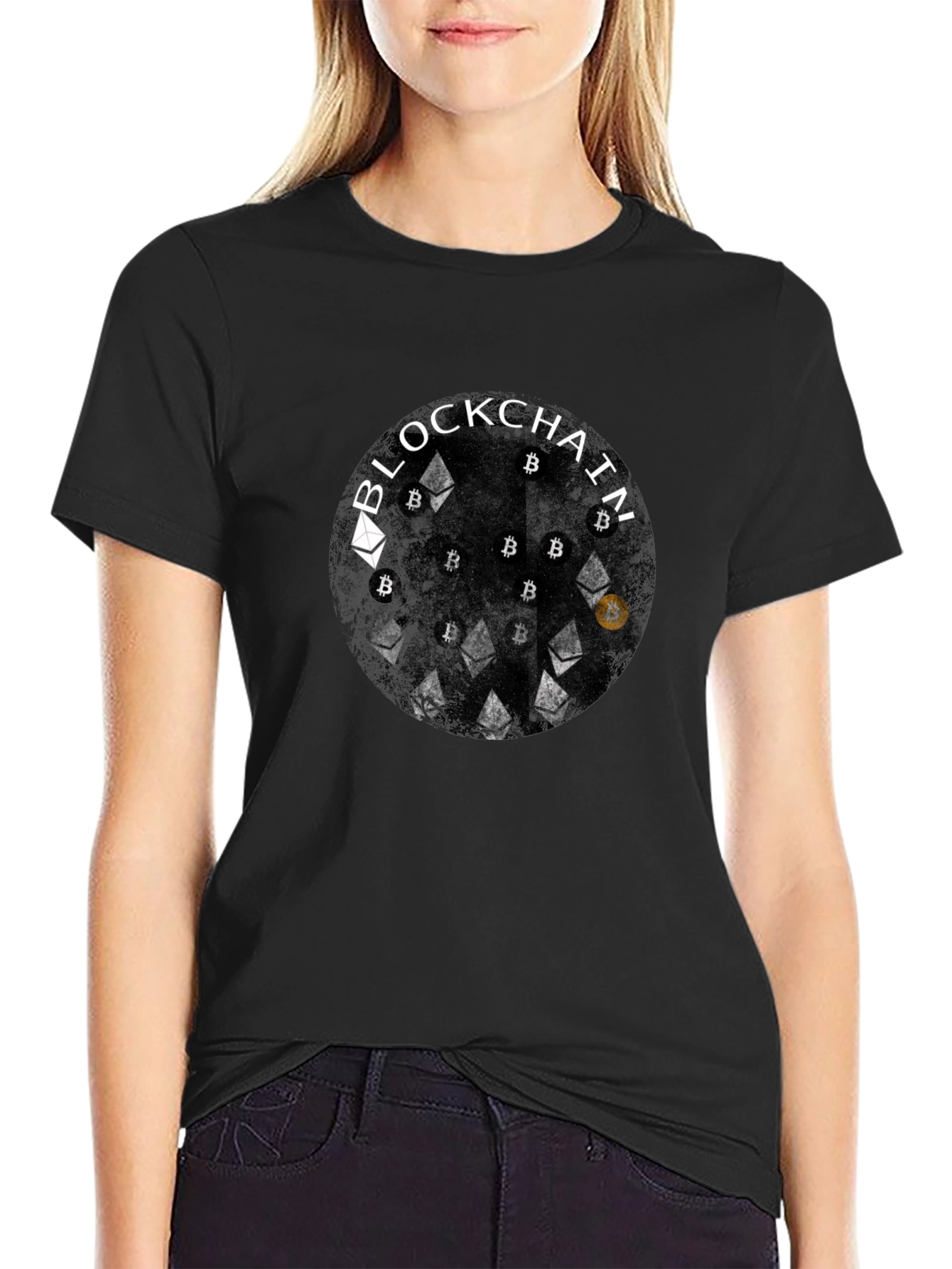 Blockchain Crypto T-Shirt - Bitcoin Ethereum Graphic Tee