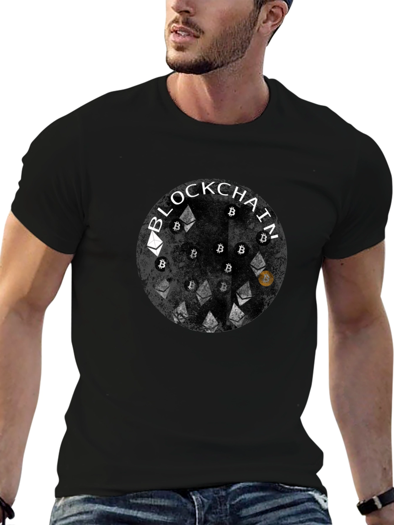Blockchain Crypto T-Shirt - Bitcoin Ethereum Graphic Tee