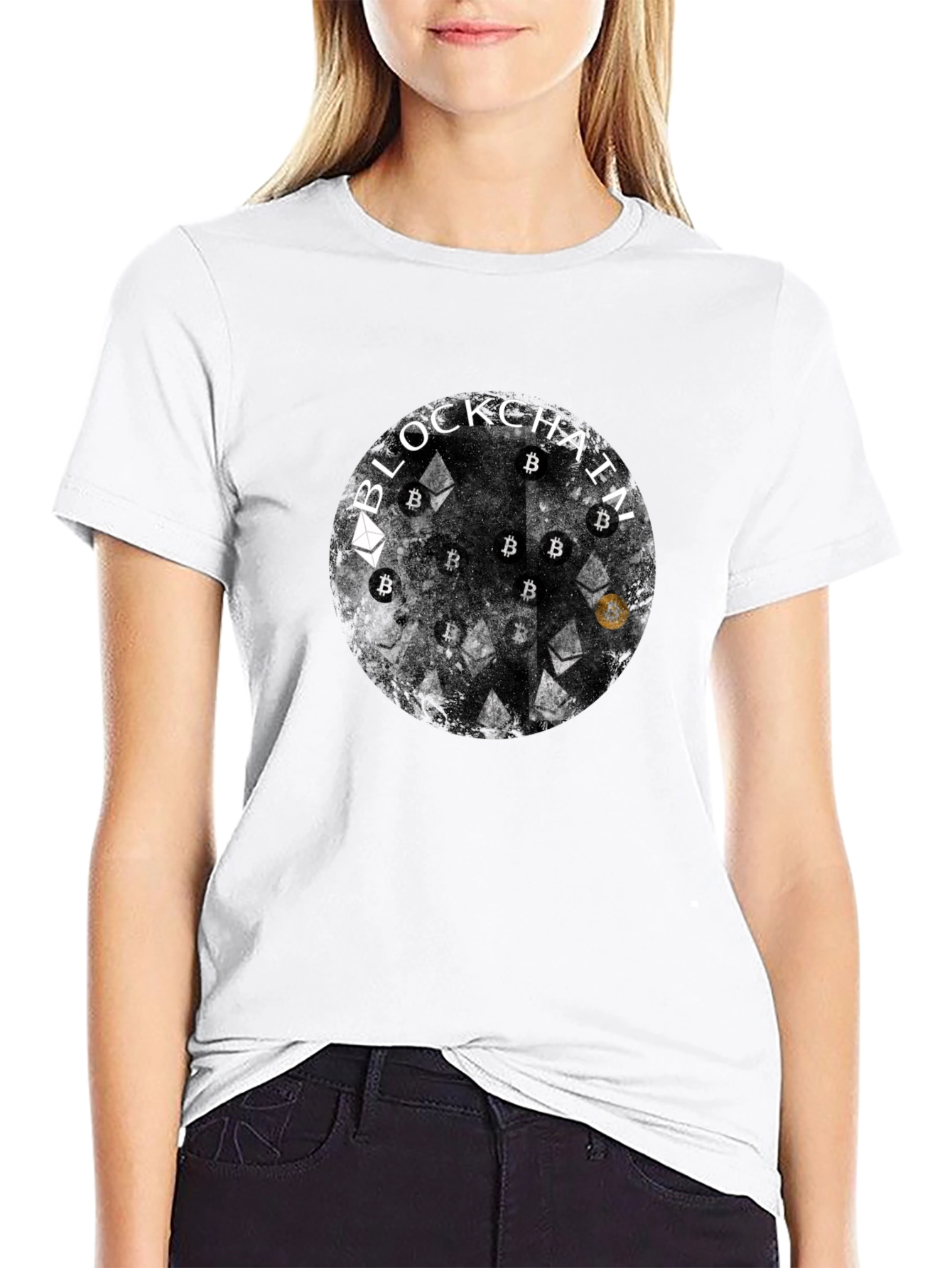 Blockchain Crypto T-Shirt - Bitcoin Ethereum Graphic Tee