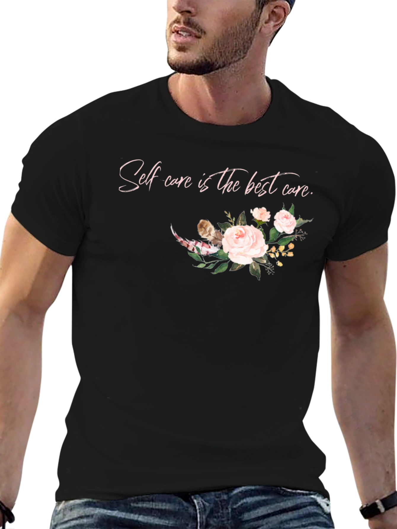 Self Care Floral Graphic T-Shirt