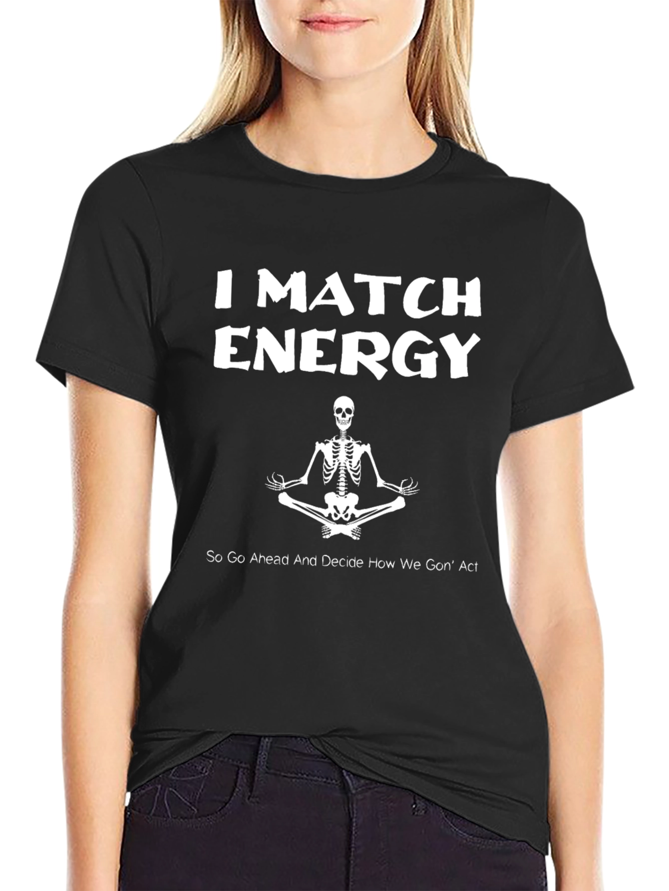 I Match Energy Skeleton Graphic T-Shirt