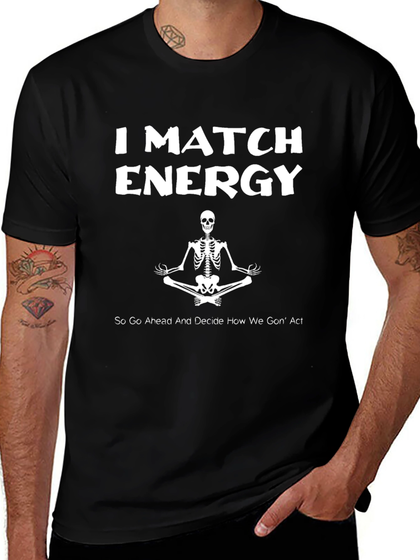 I Match Energy Skeleton Graphic T-Shirt