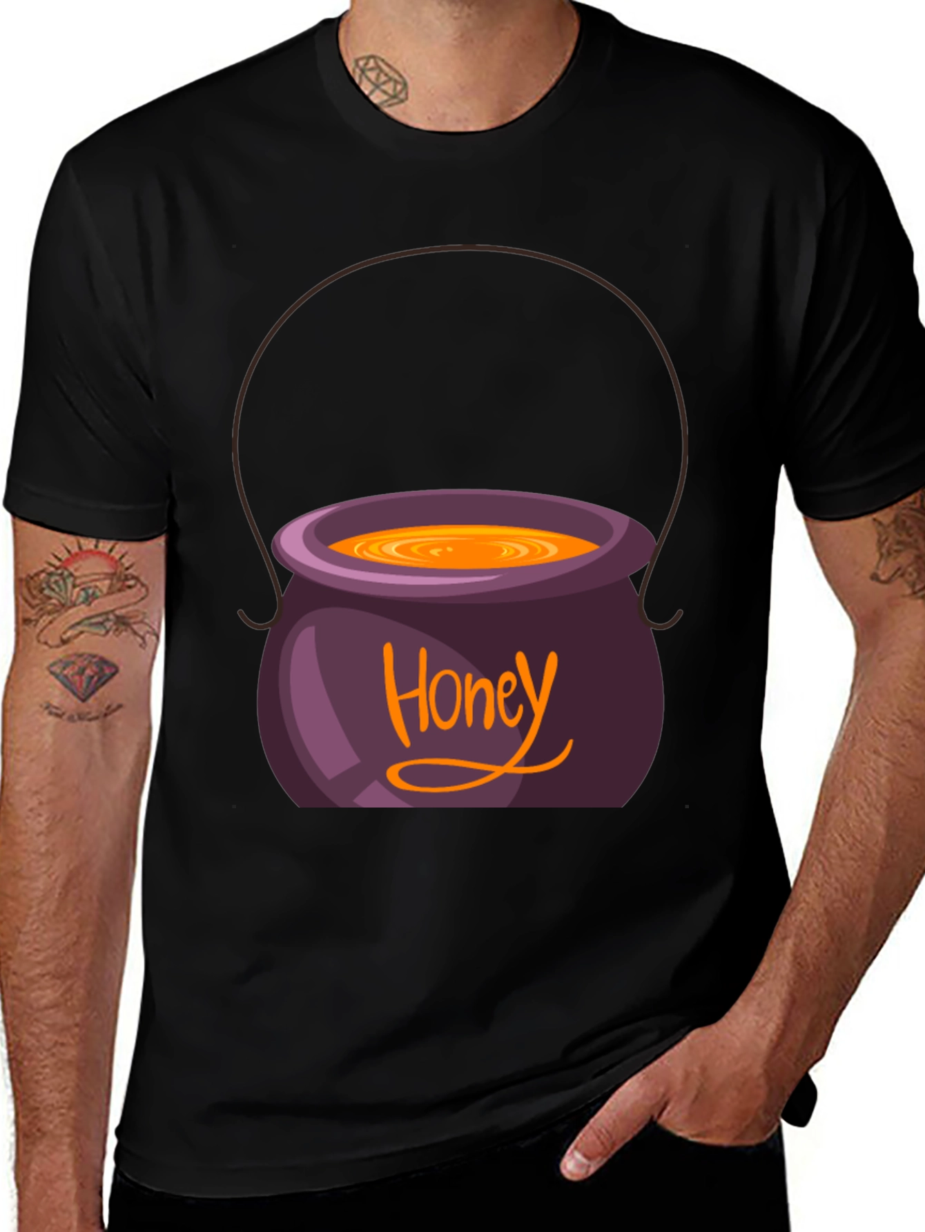 Honey Pot Graphic Tee - Black