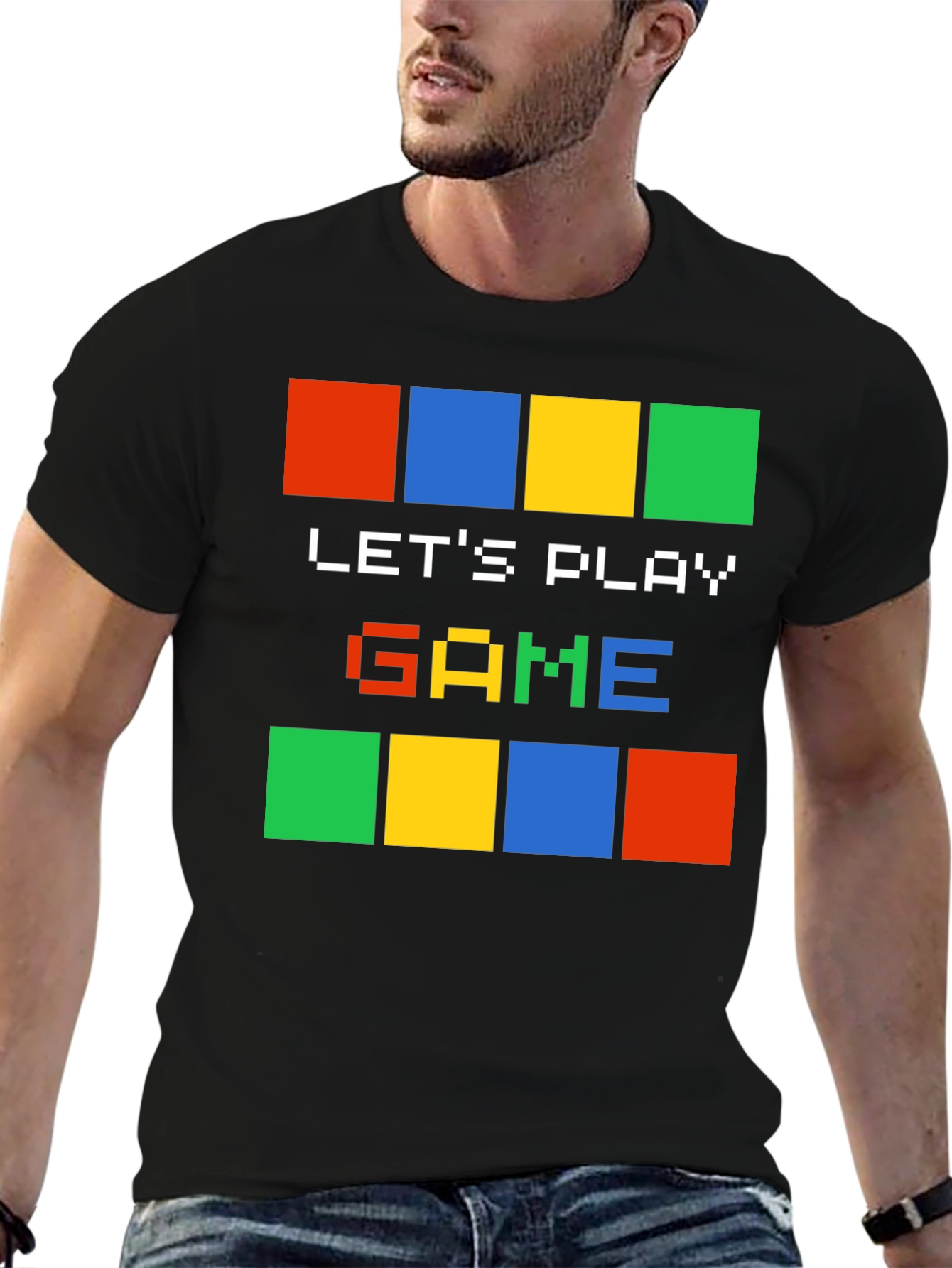 Lets Play Game Pixel Art Graphic T-Shirt