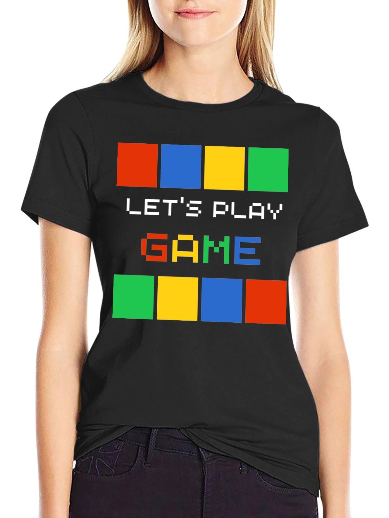Lets Play Game Pixel Art Graphic T-Shirt