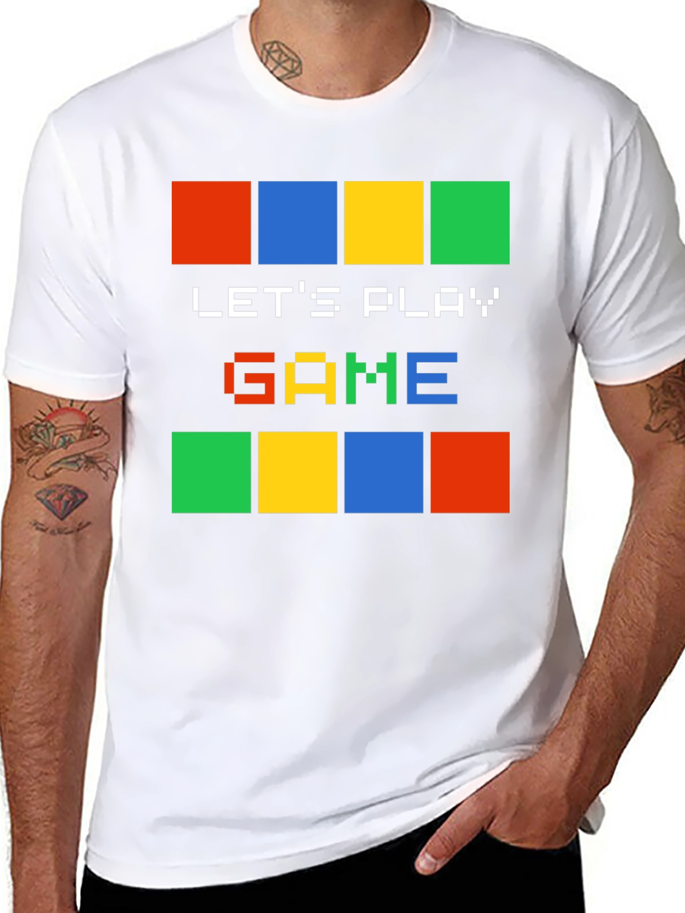 Lets Play Game Pixel Art Graphic T-Shirt
