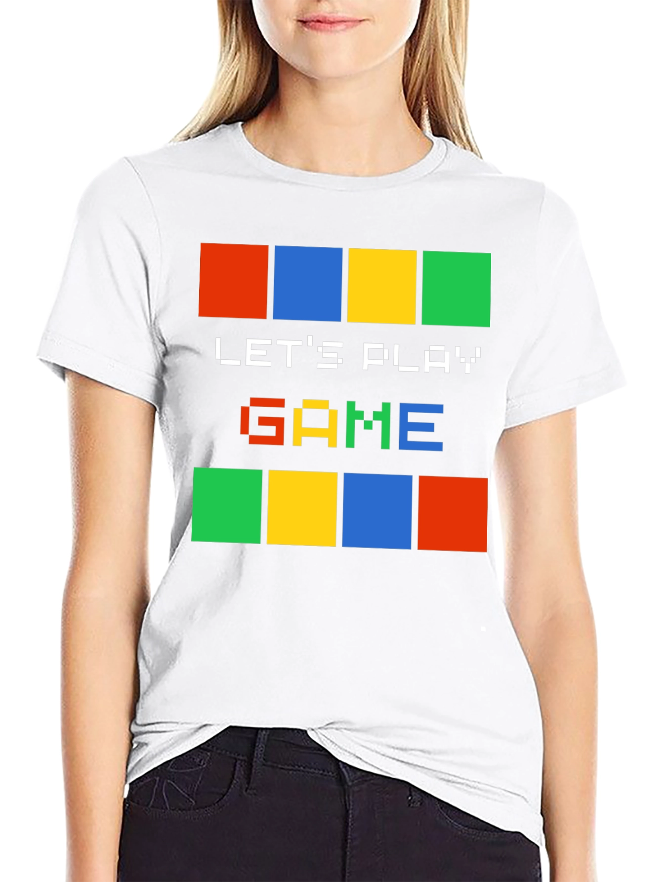 Lets Play Game Pixel Art Graphic T-Shirt