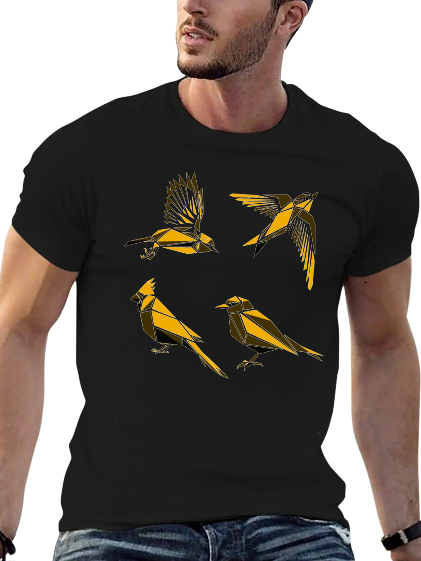 Geometric Bird T-Shirt - Modern Art Tee