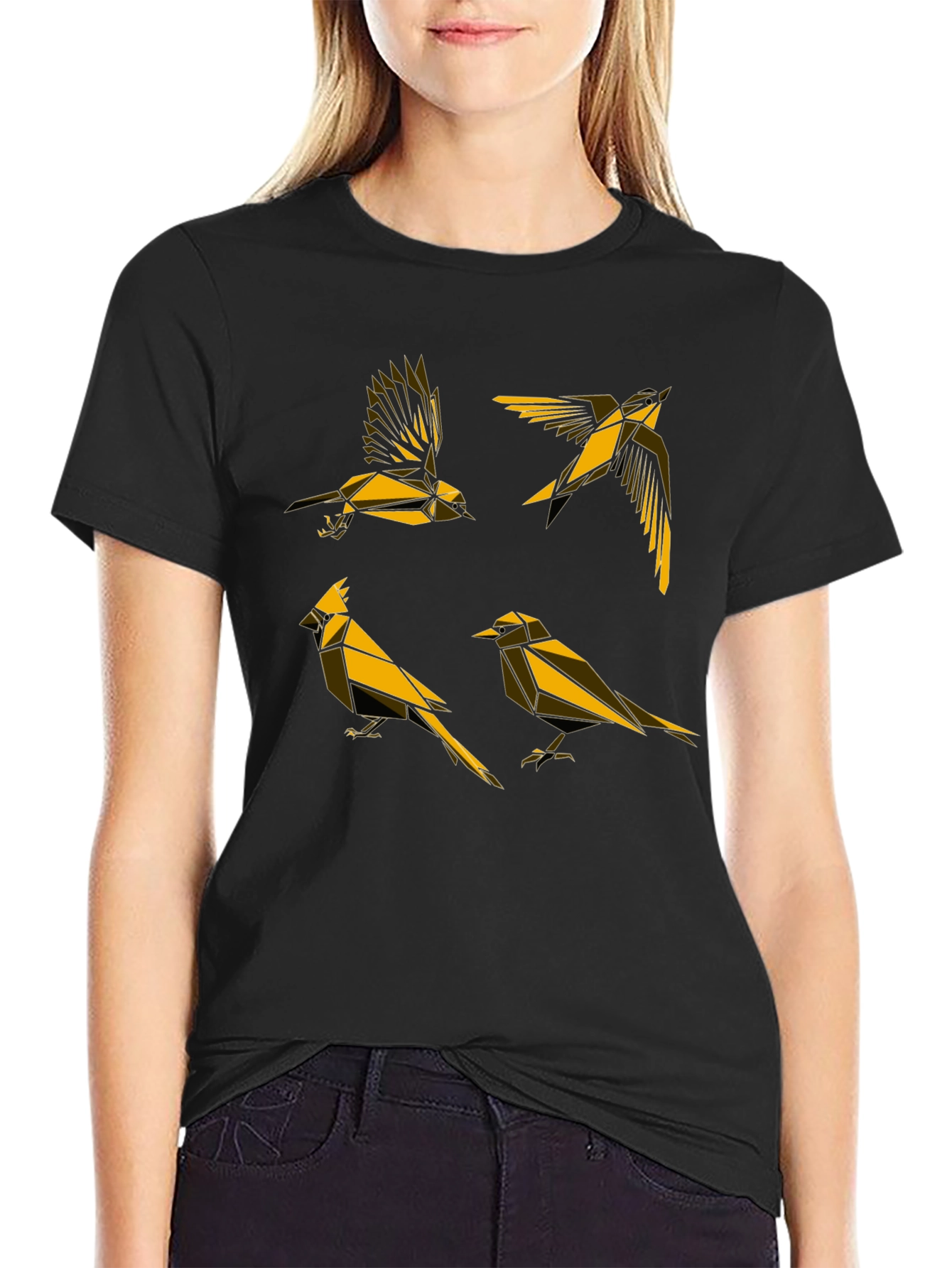 Geometric Bird T-Shirt - Modern Art Tee
