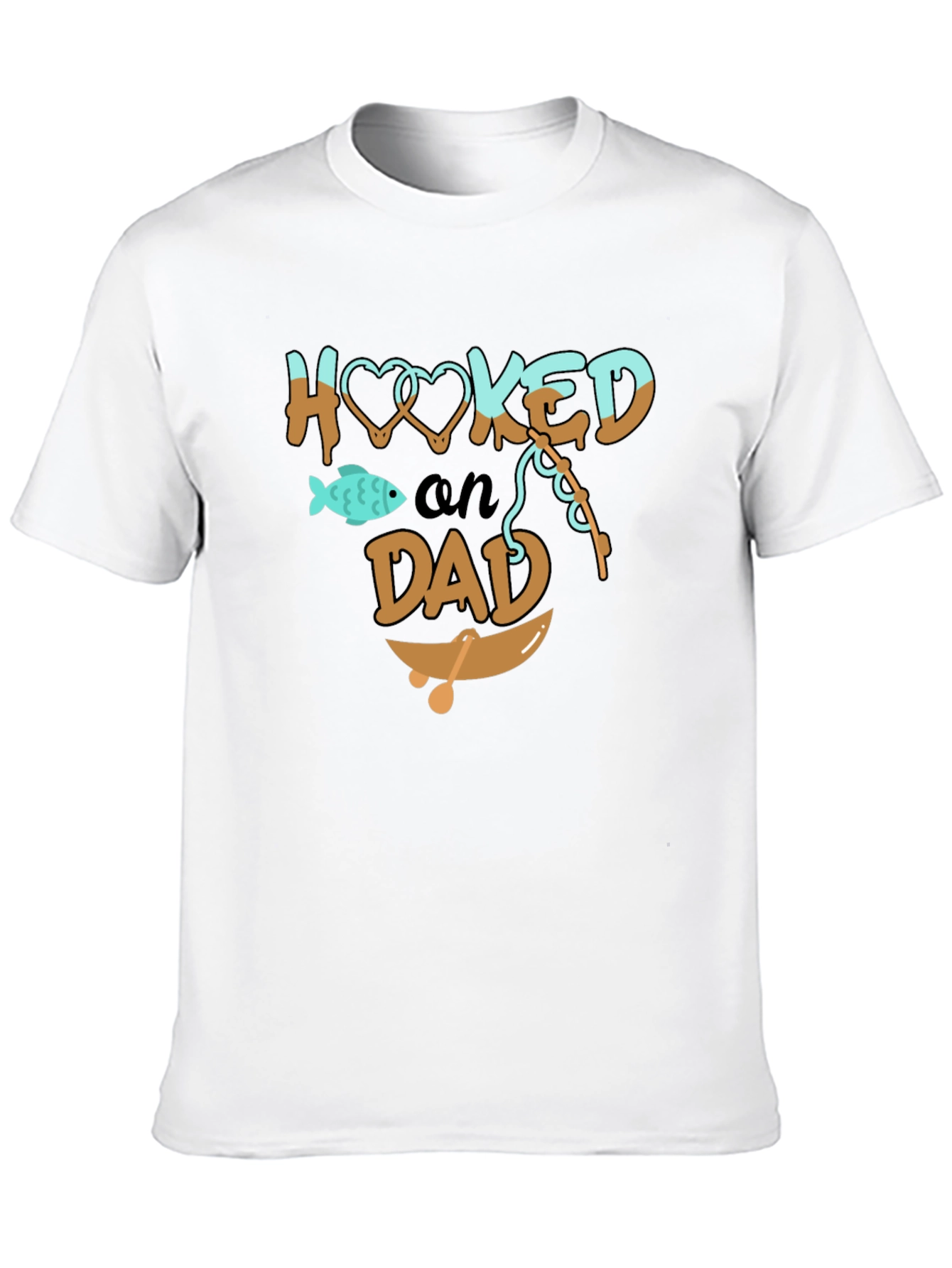 Hooked on Dad - Mens Graphic T-Shirt