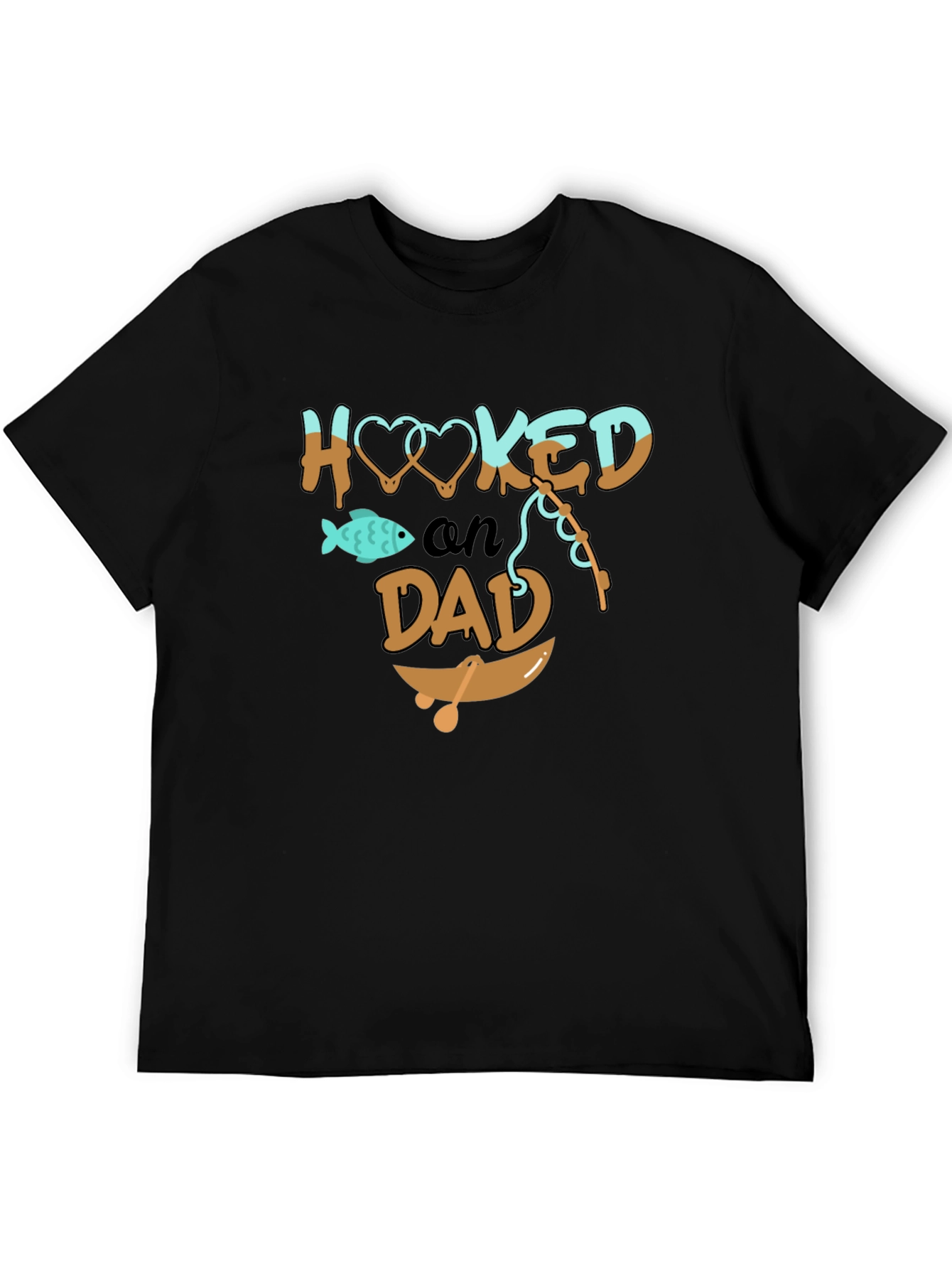 Hooked on Dad - Mens Graphic T-Shirt