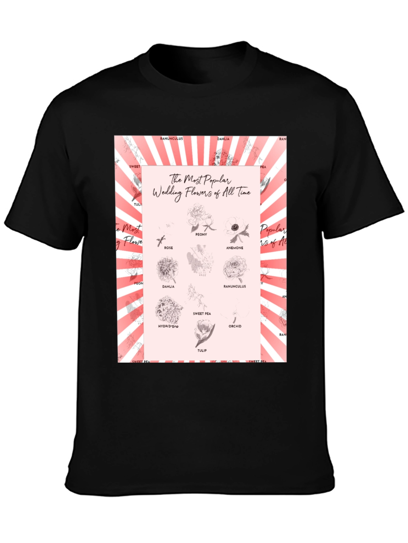 Wedding Flowers T-Shirt - Floral Design