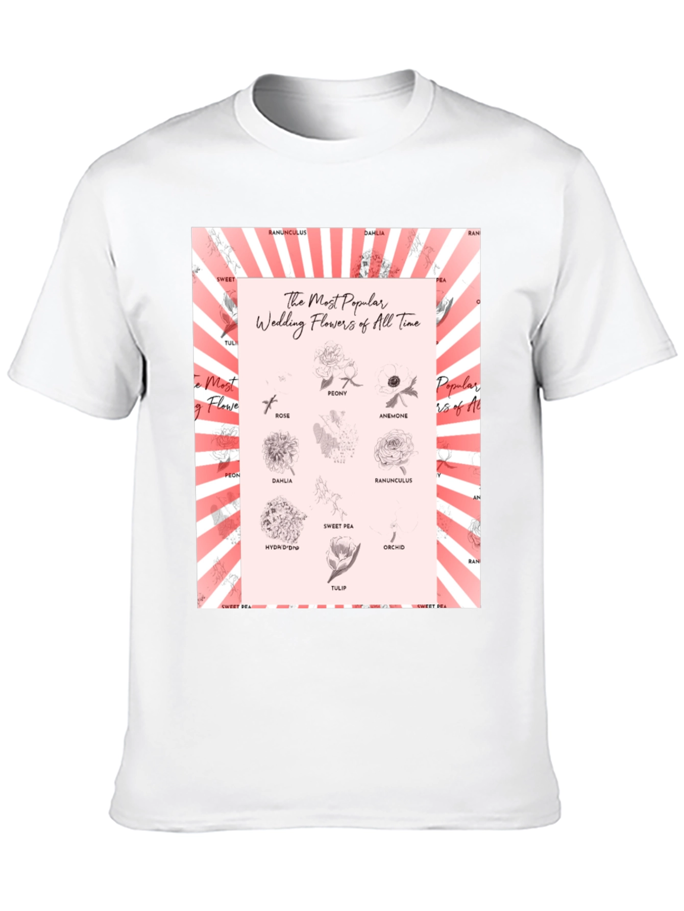Wedding Flowers T-Shirt - Floral Design
