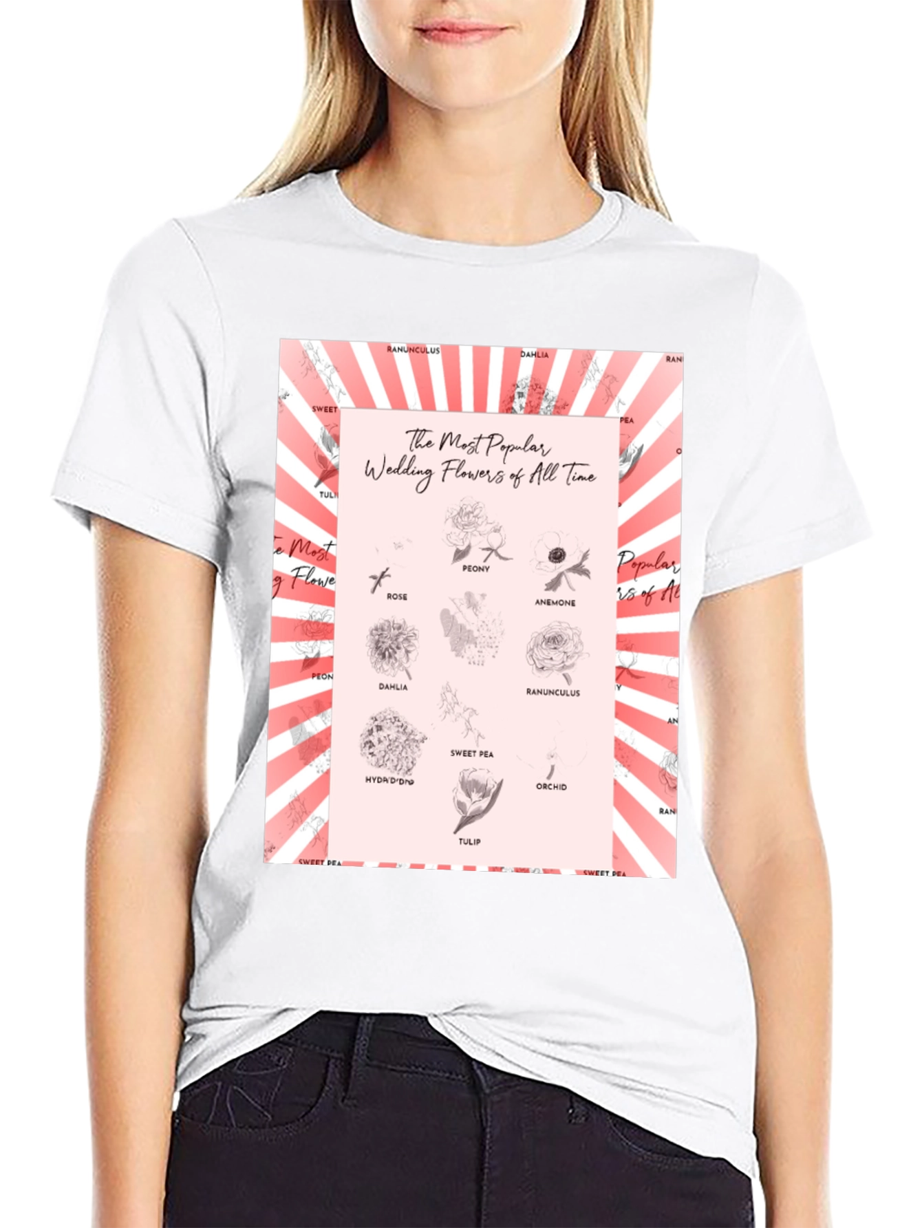 Wedding Flowers T-Shirt - Floral Design