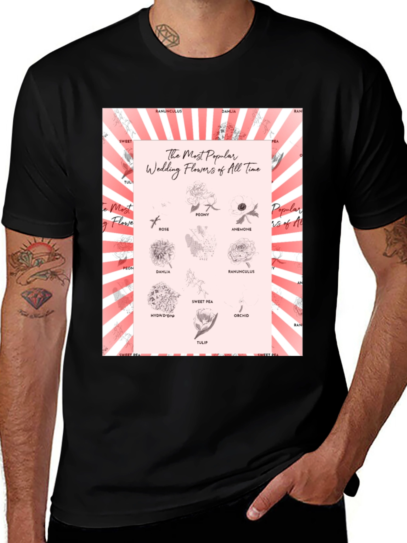 Wedding Flowers T-Shirt - Floral Design