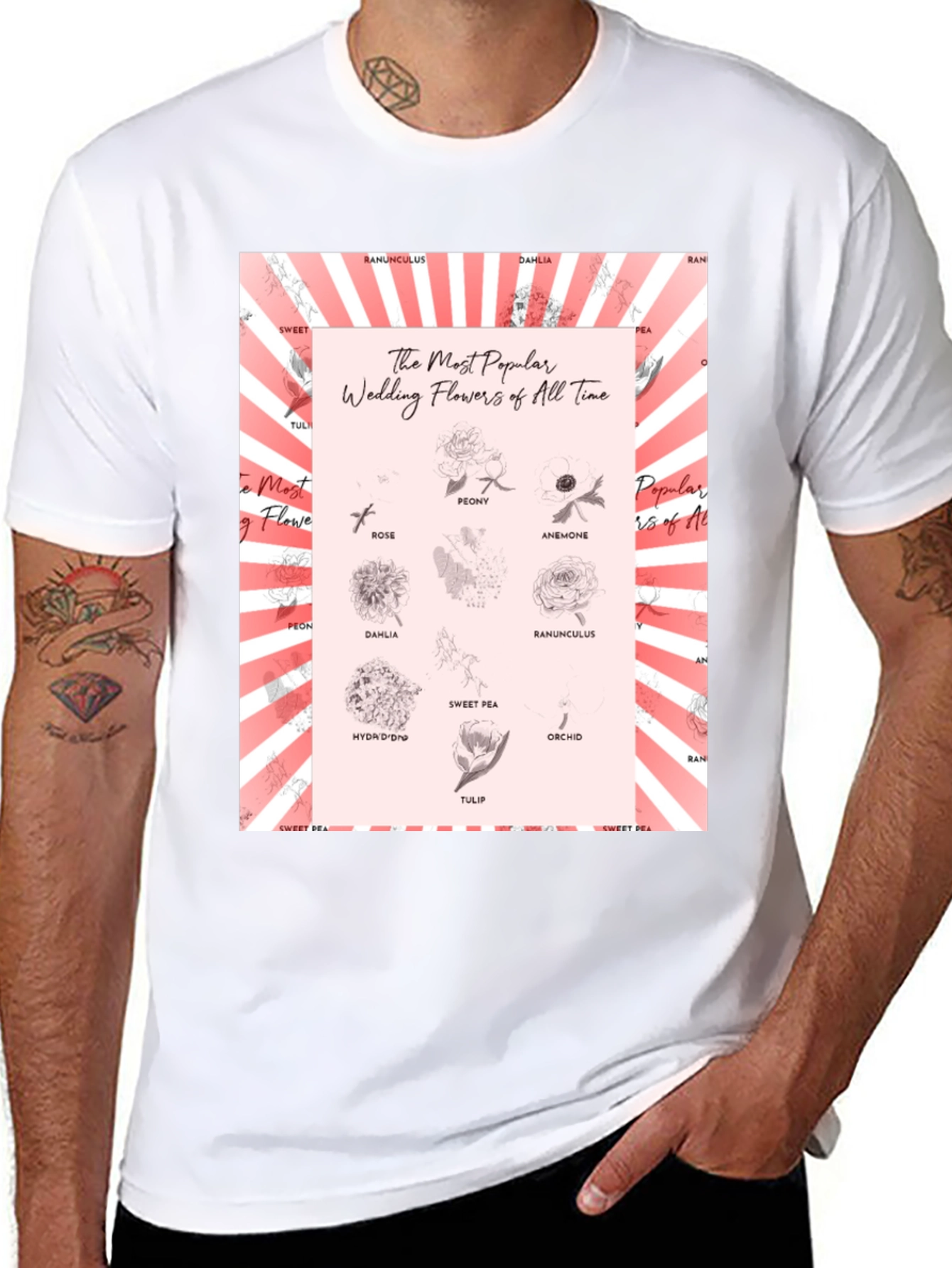 Wedding Flowers T-Shirt - Floral Design