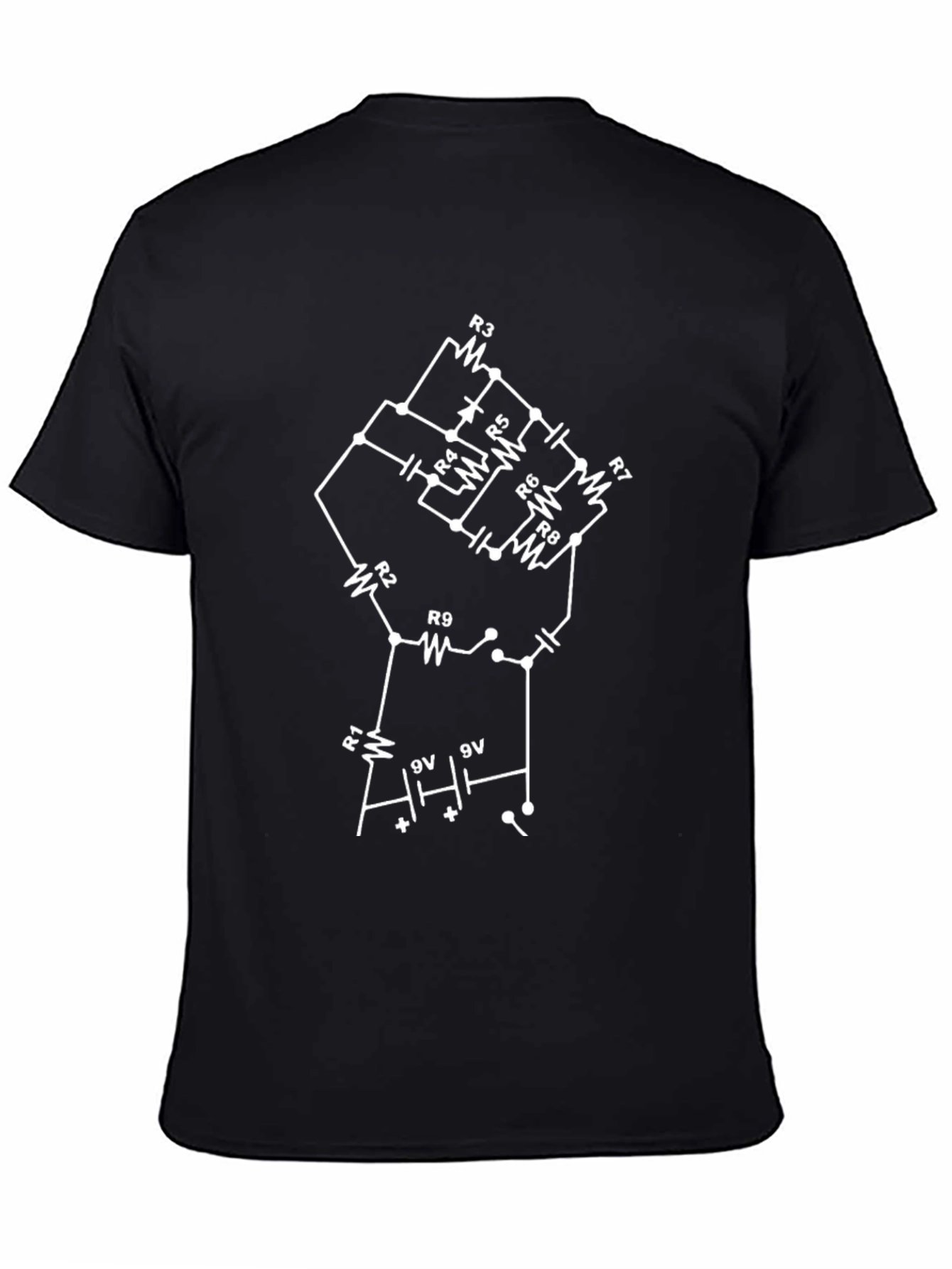 Circuit Fist T-Shirt - Black Geeky Tee