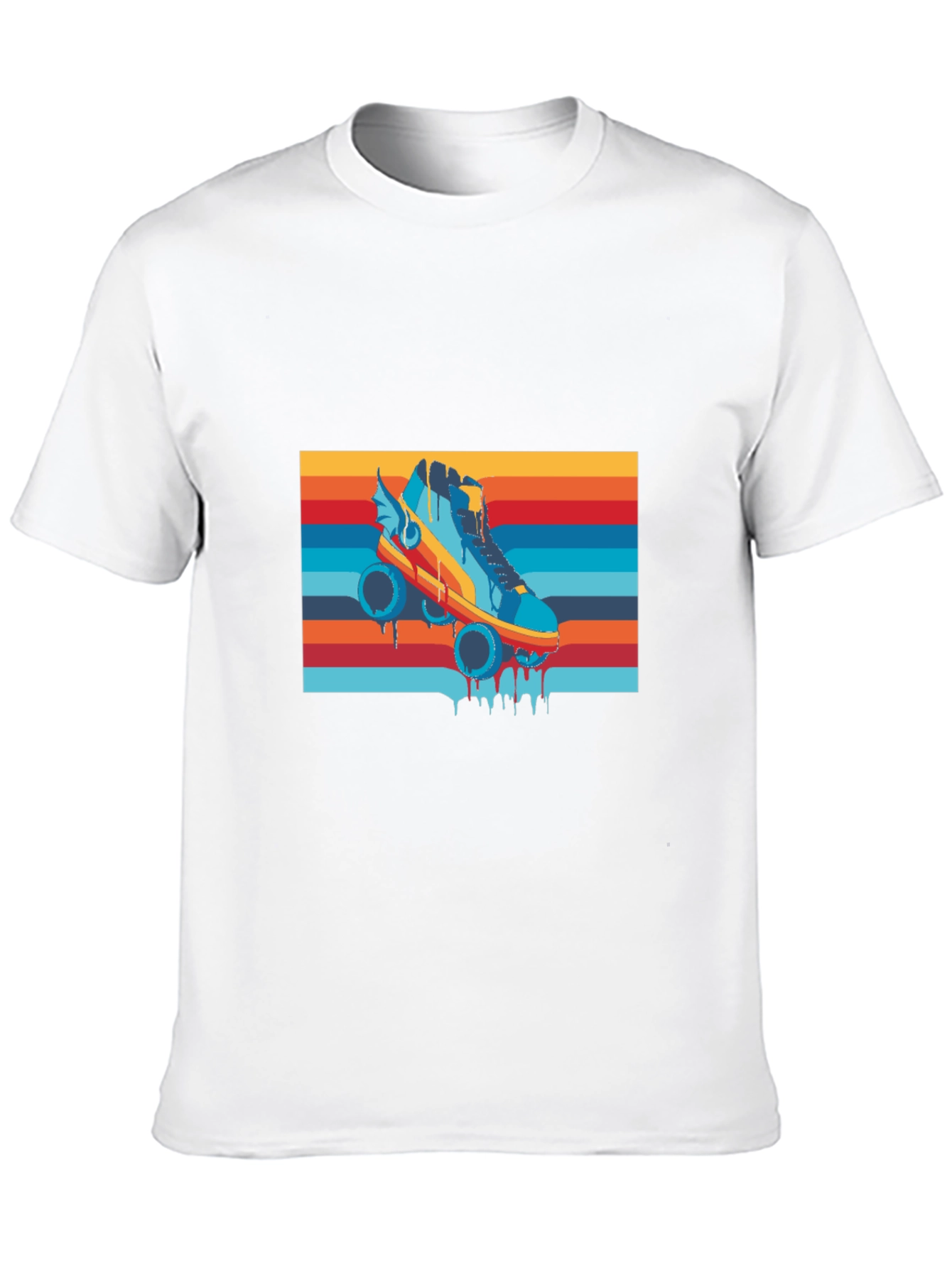 Retro Roller Skate T-Shirt - Cool Graphic Tee