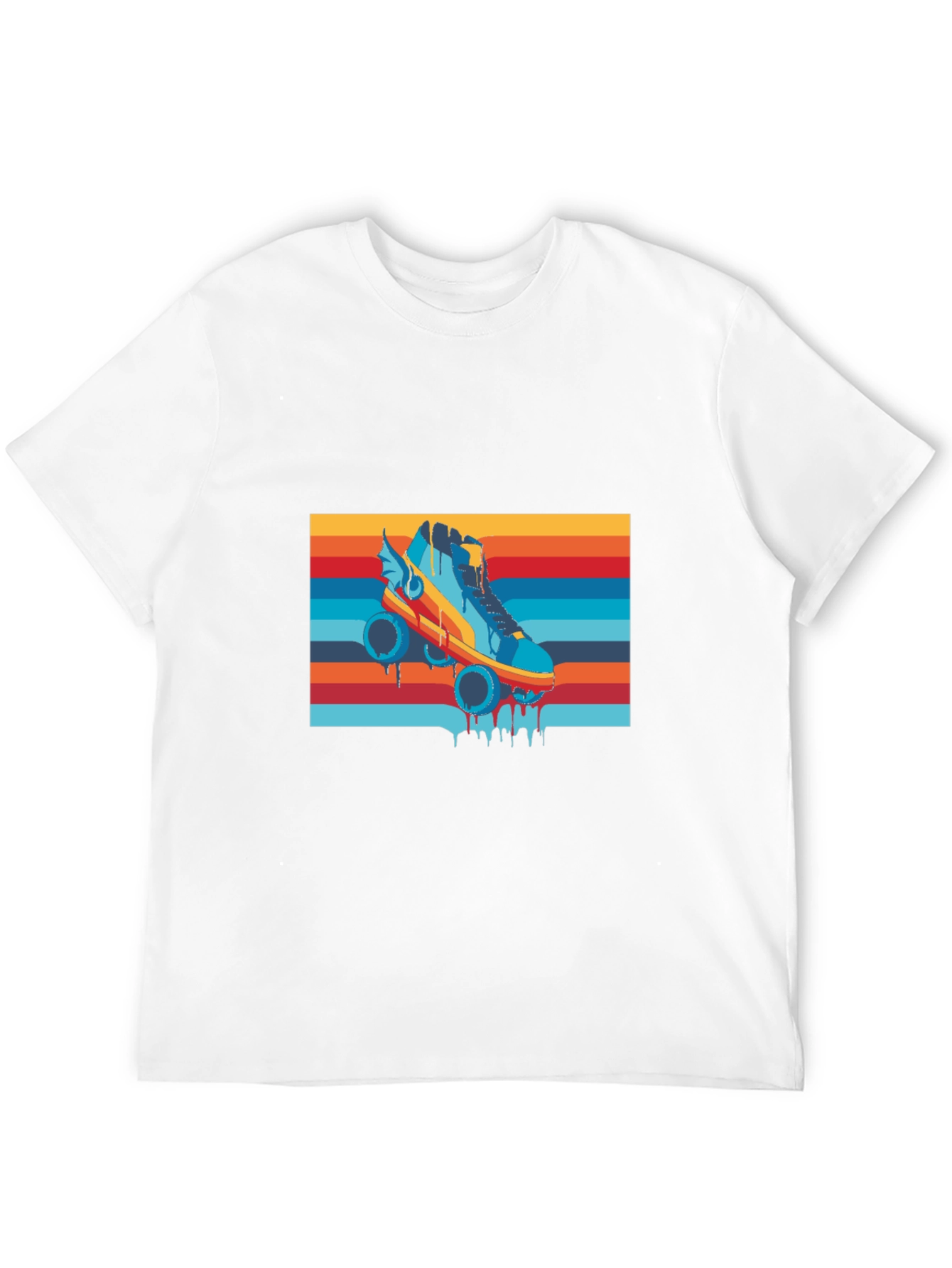 Retro Roller Skate T-Shirt - Cool Graphic Tee