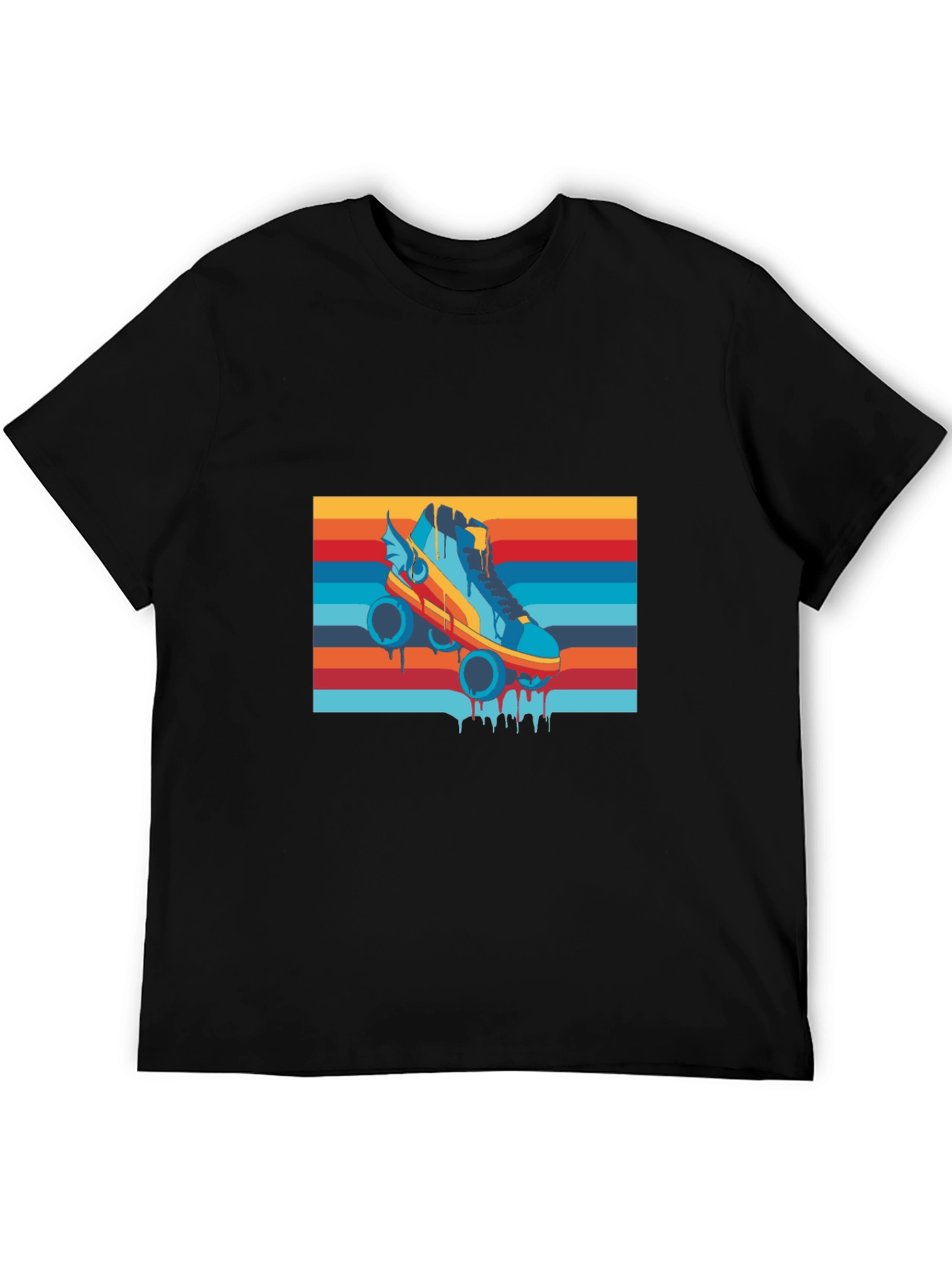 Retro Roller Skate T-Shirt - Cool Graphic Tee