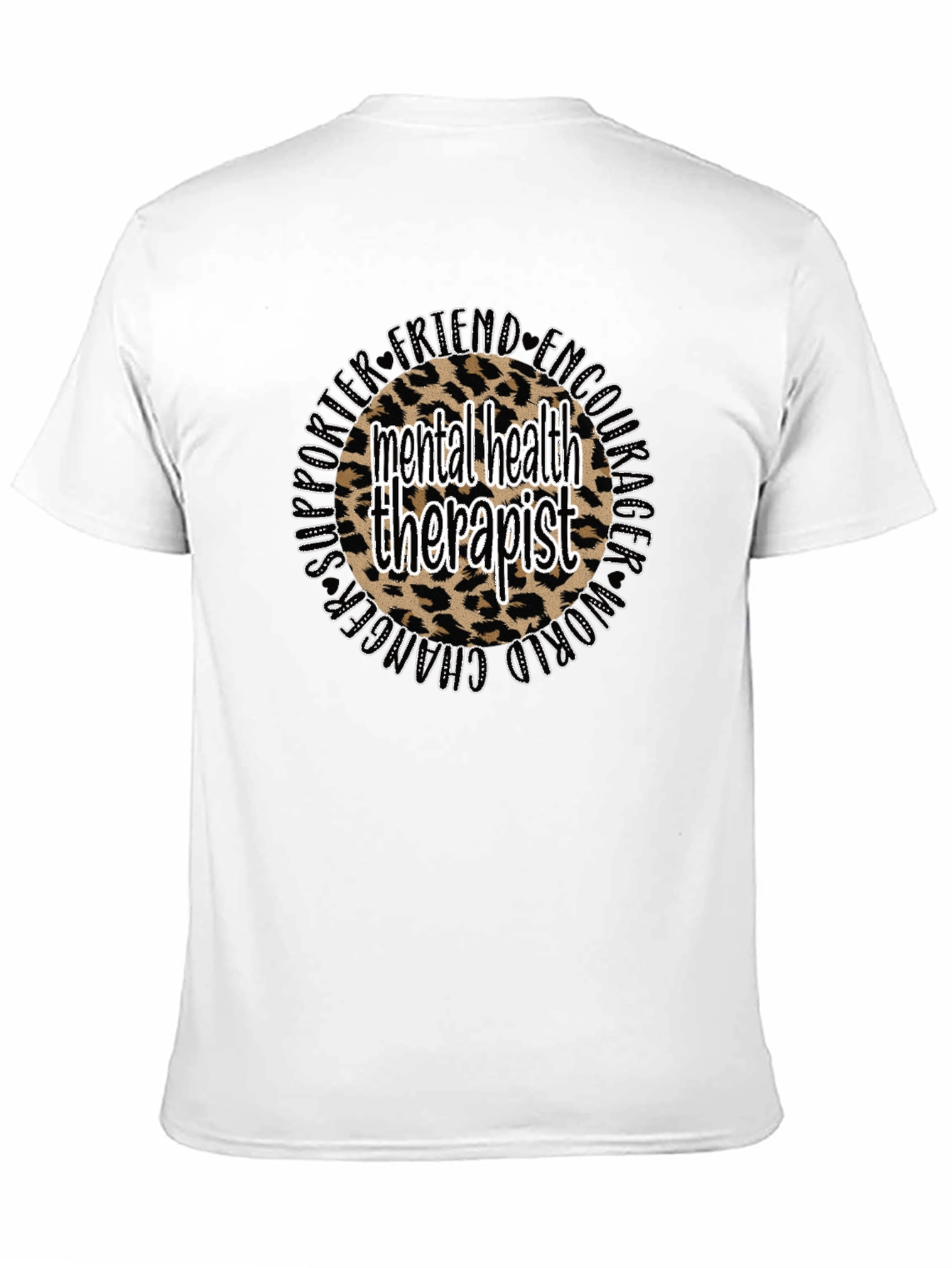 Mental Health Therapist Leopard Print T-Shirt