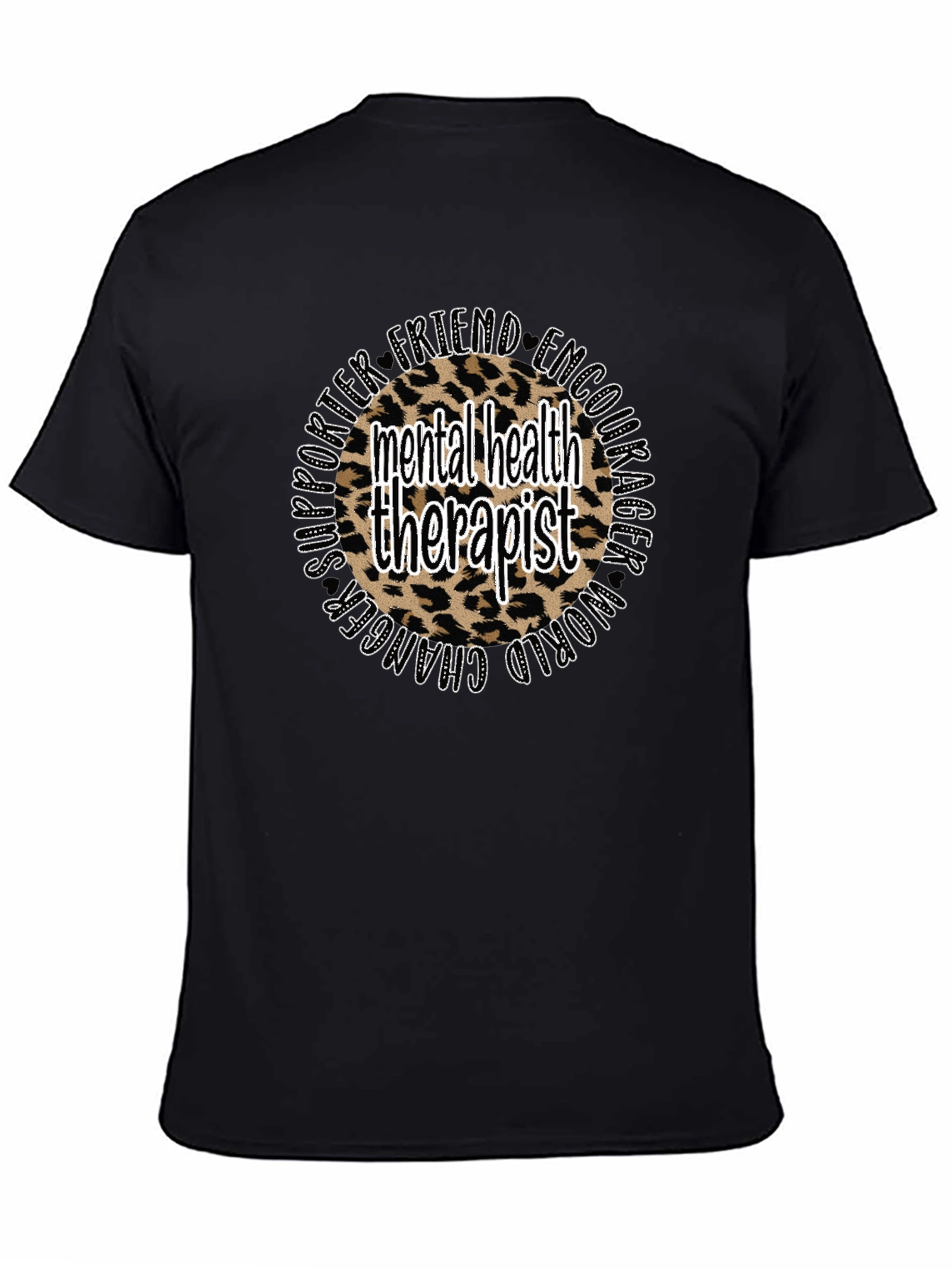 Mental Health Therapist Leopard Print T-Shirt