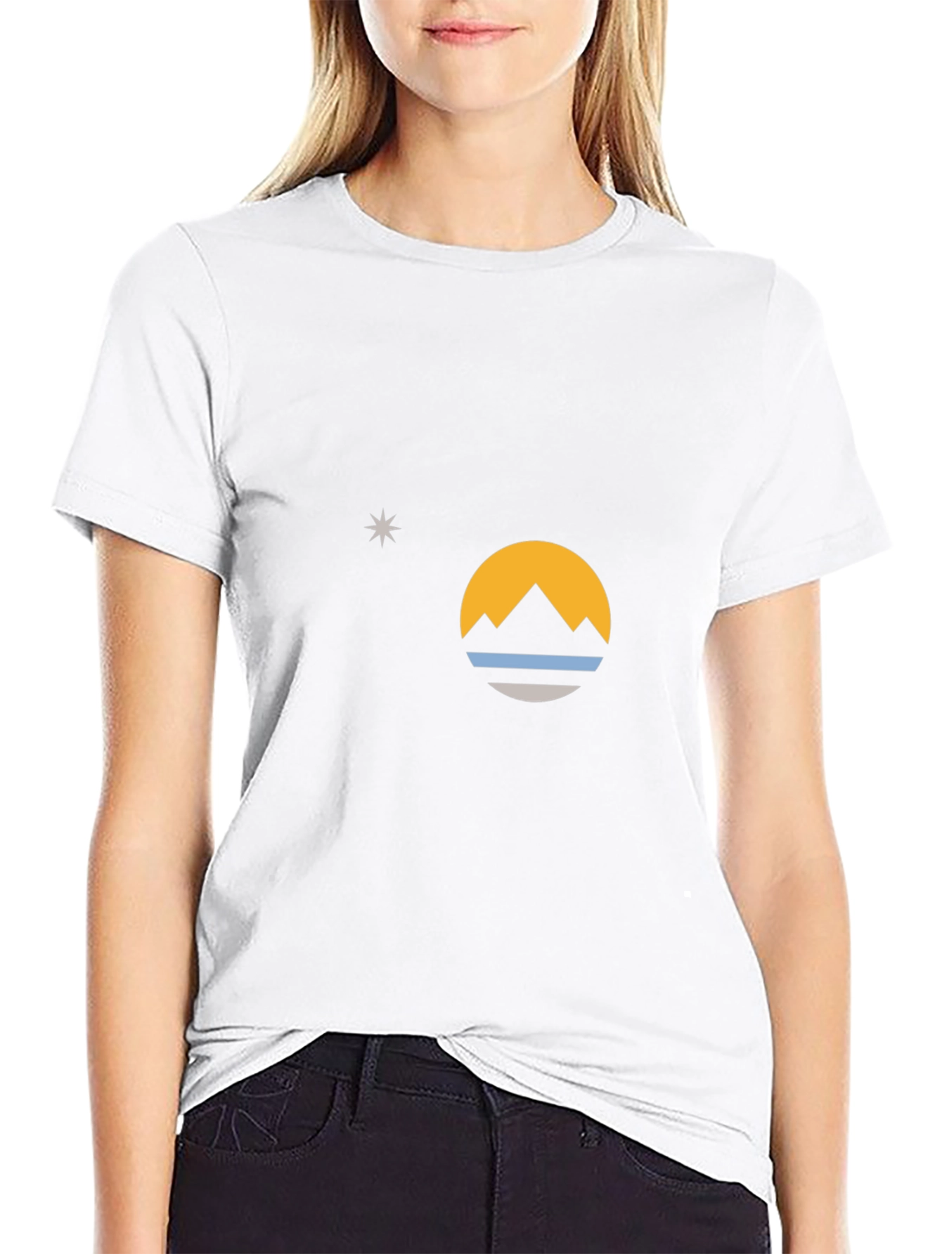 Mountain & Star Graphic Black T-Shirt