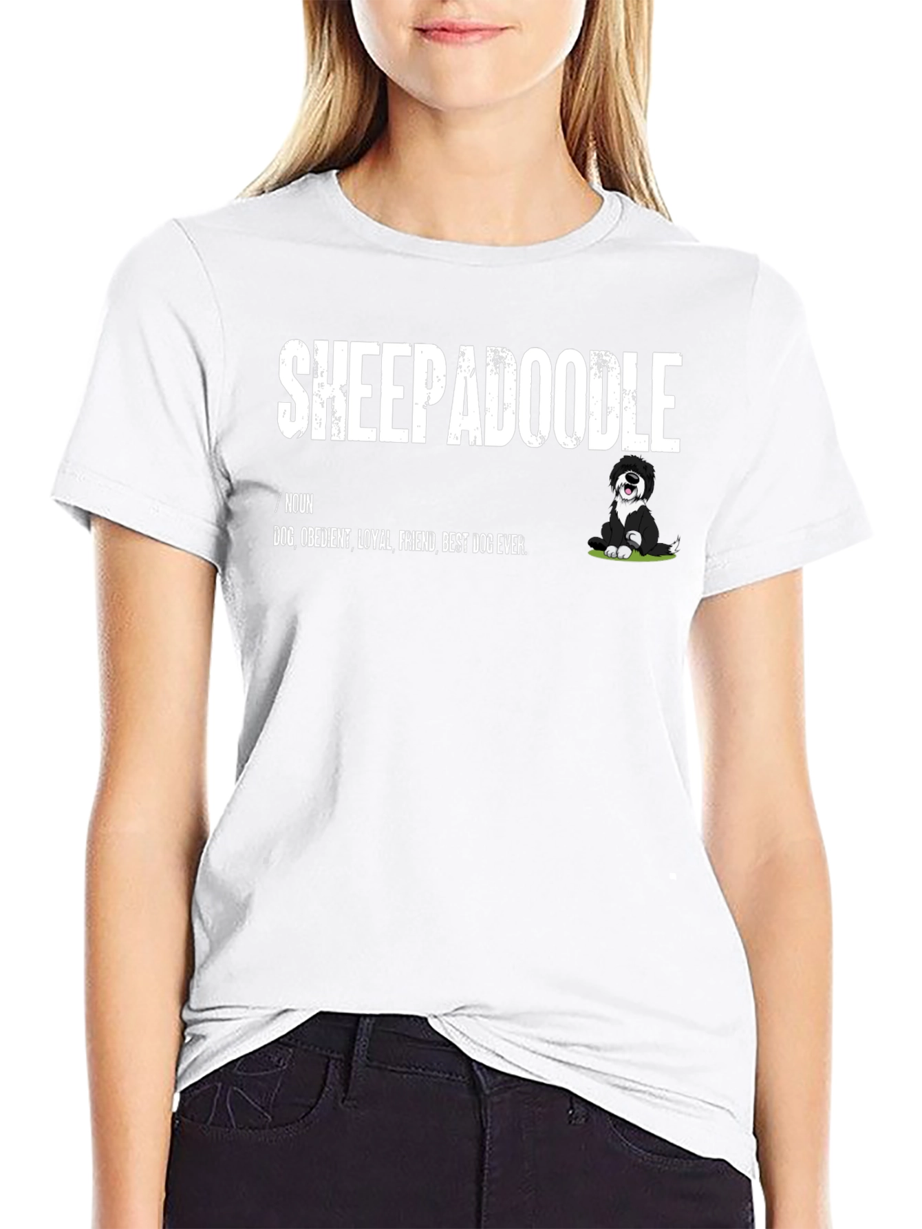 Sheepadoodle Dog Graphic T-Shirt - Best Dog Ever Tee