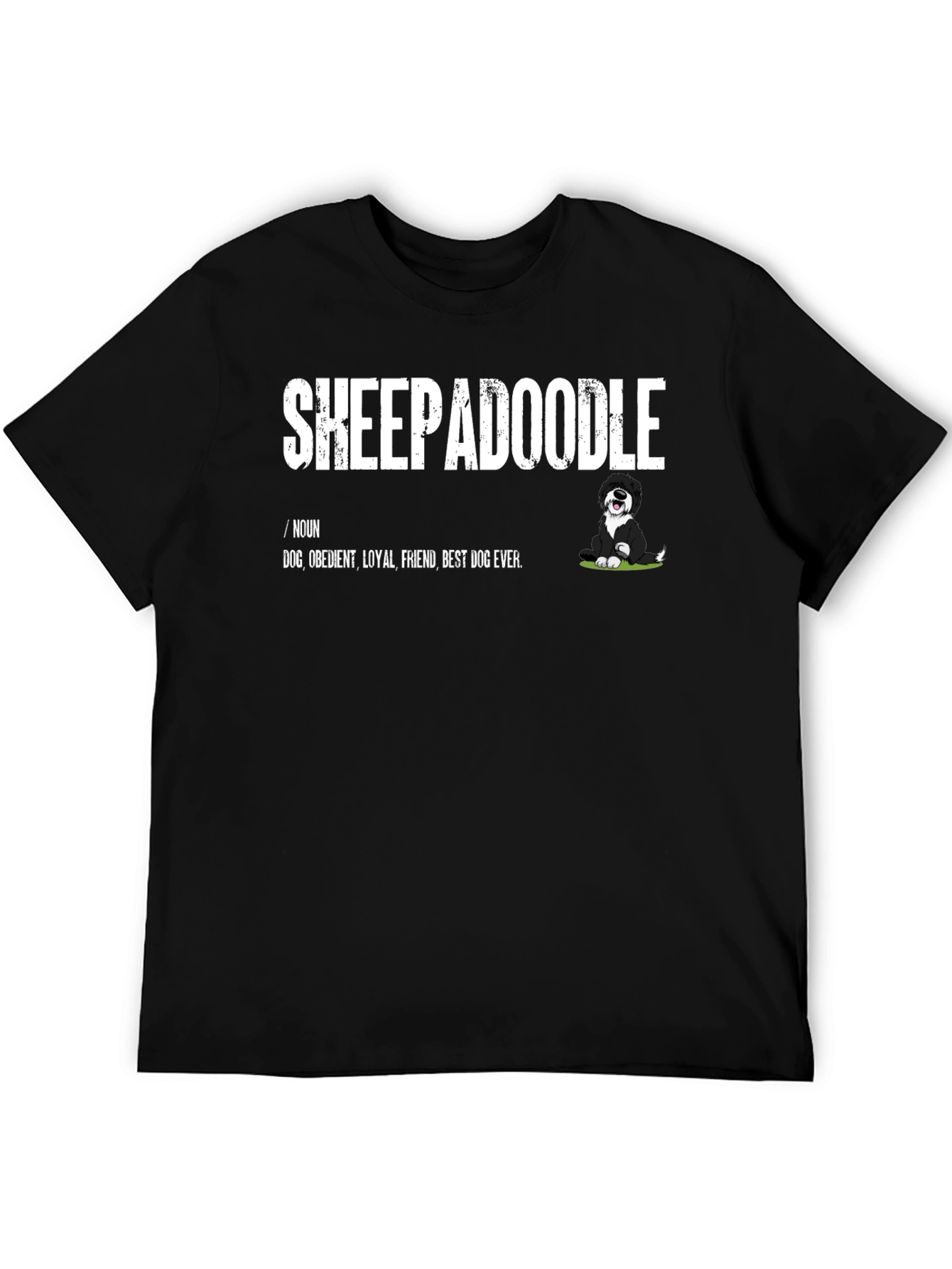 Sheepadoodle Dog Graphic T-Shirt - Best Dog Ever Tee