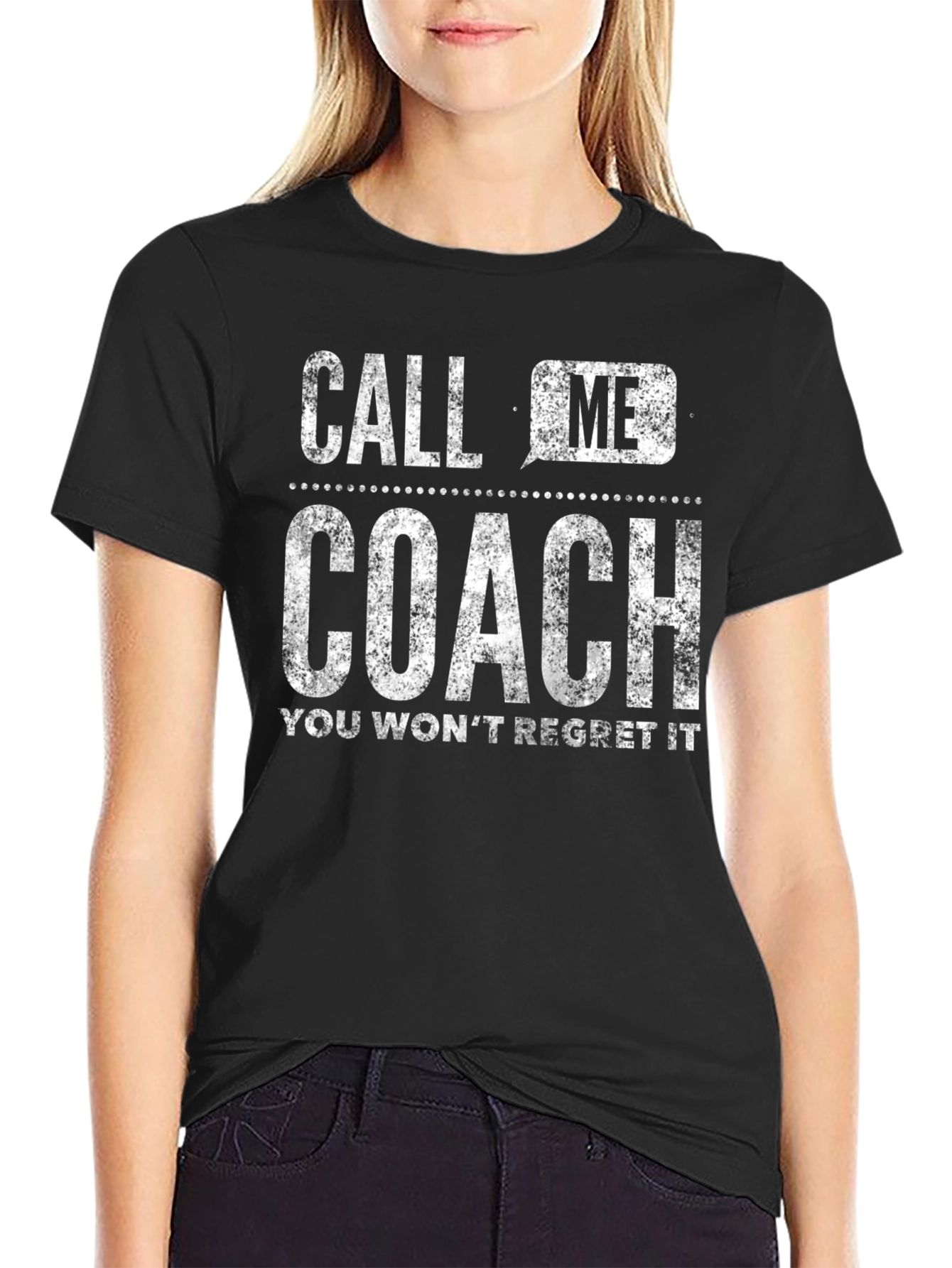 Call Me Coach T-Shirt - Distressed Graphic Tee