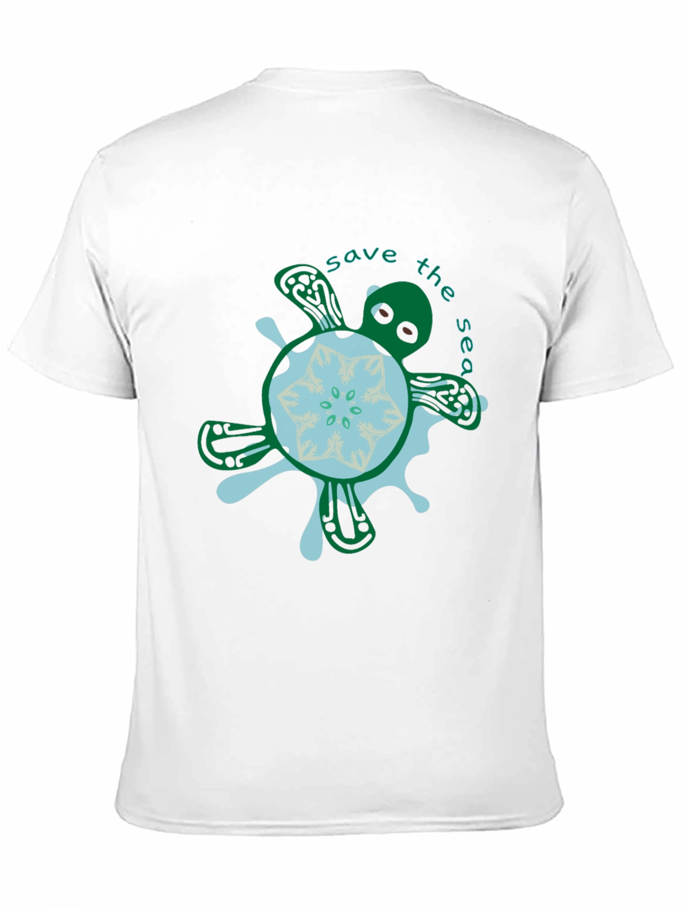 Save the Sea Turtle Graphic Tee - Black
