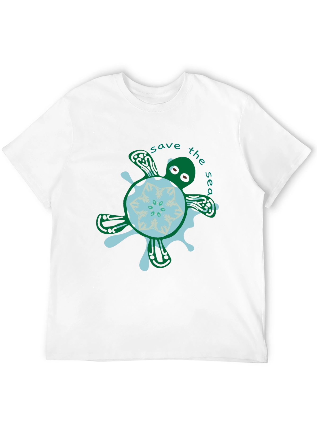 Save the Sea Turtle Graphic Tee - Black