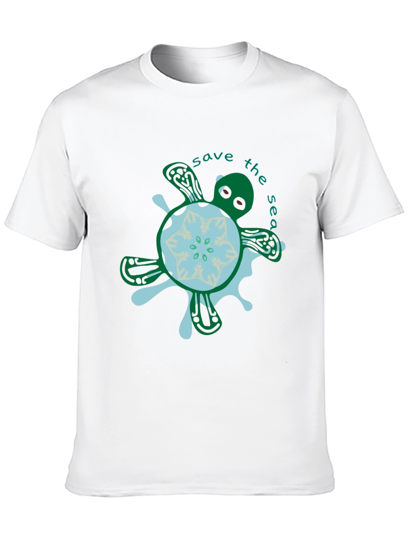 Save the Sea Turtle Graphic Tee - Black