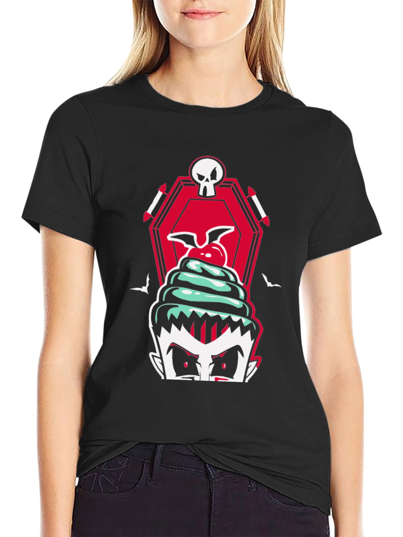 Vampire Cupcake T-Shirt - Spooky Treat!