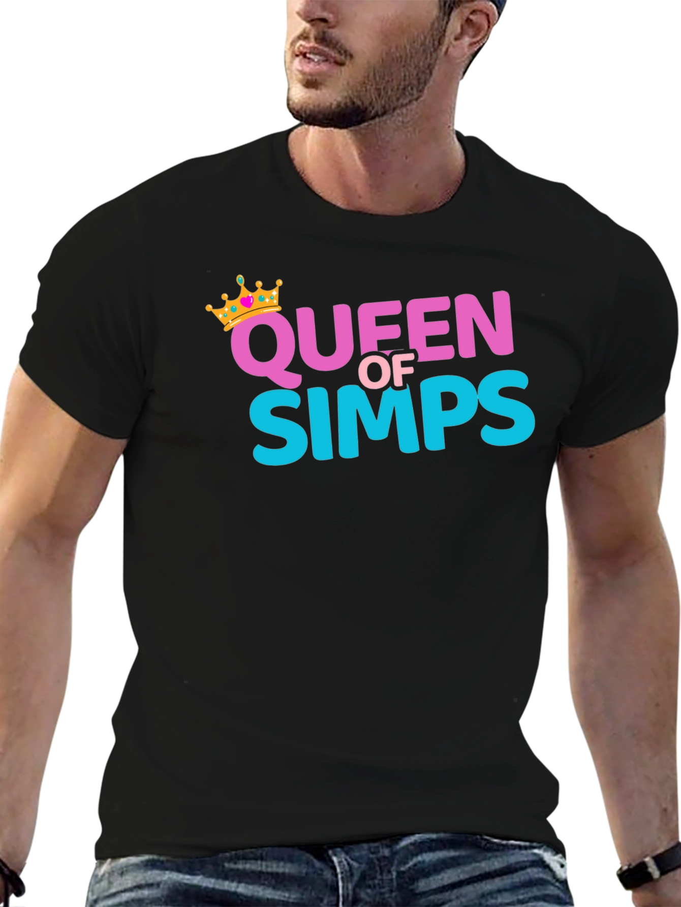 Queen Of Simps Black T-Shirt
