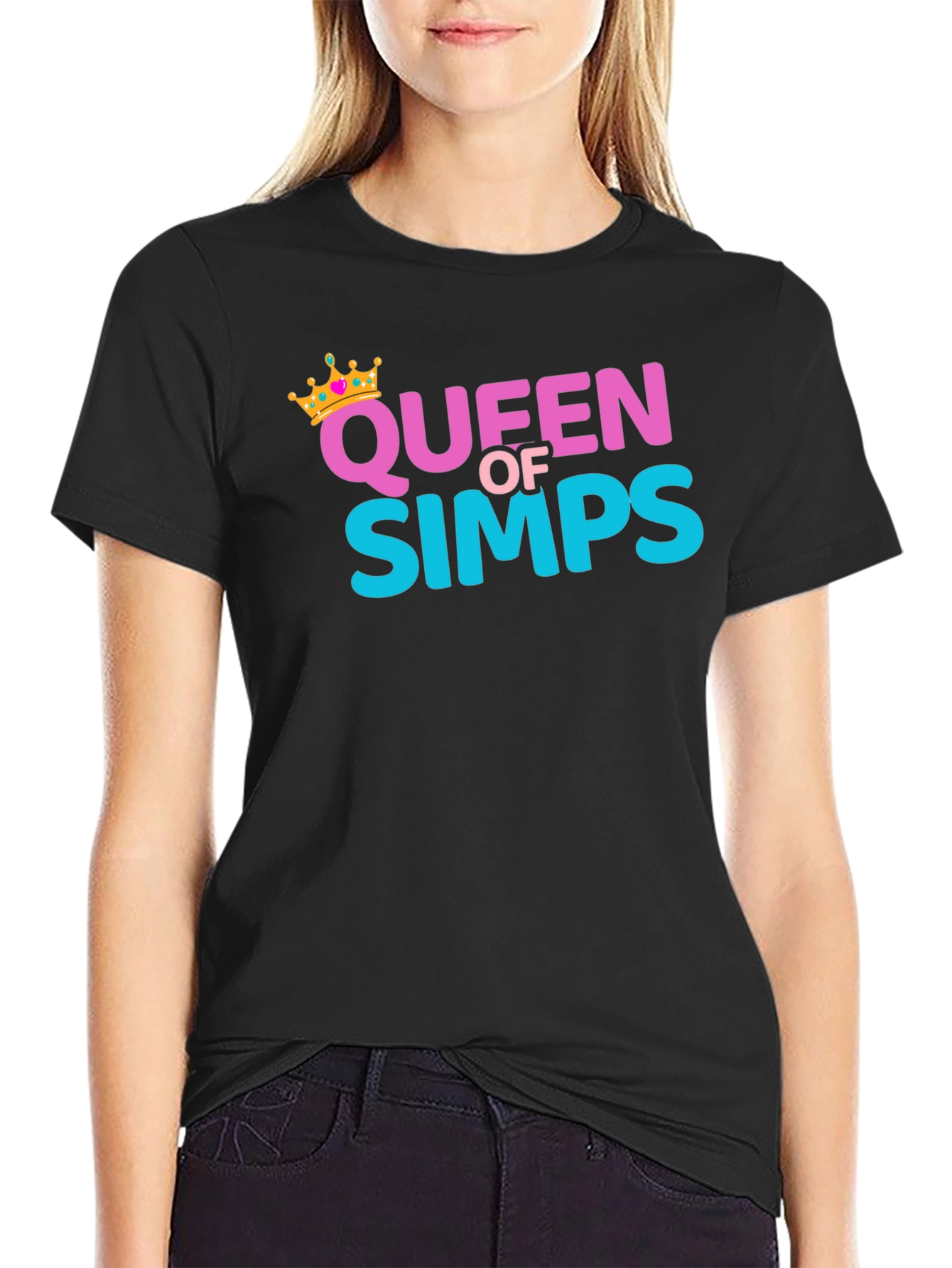 Queen Of Simps Black T-Shirt