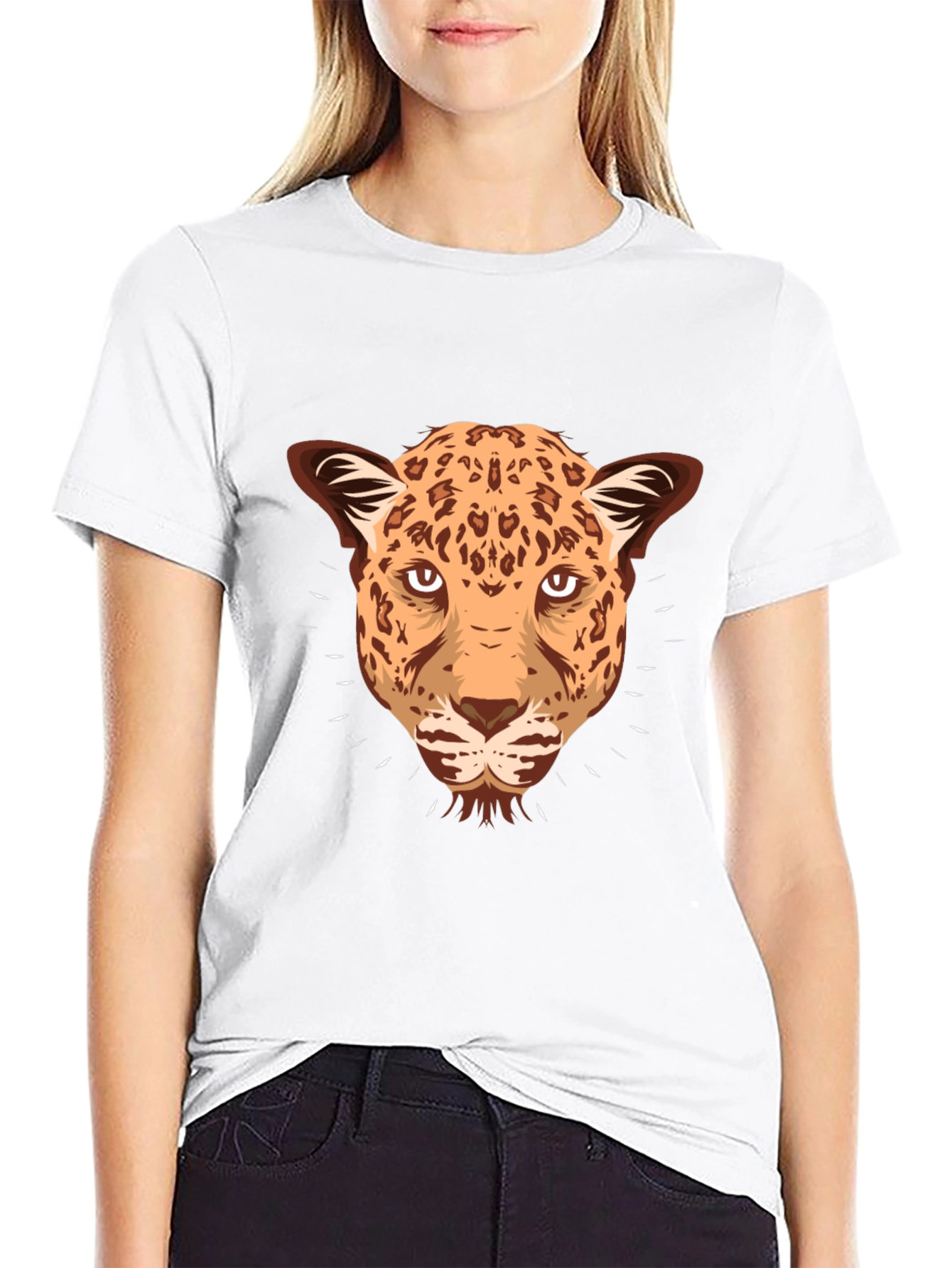 Leopard Graphic Print T-Shirt