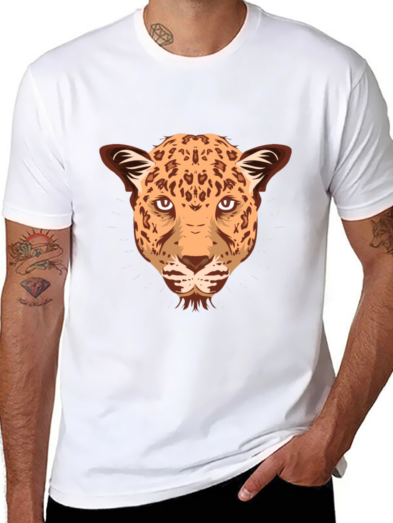 Leopard Graphic Print T-Shirt