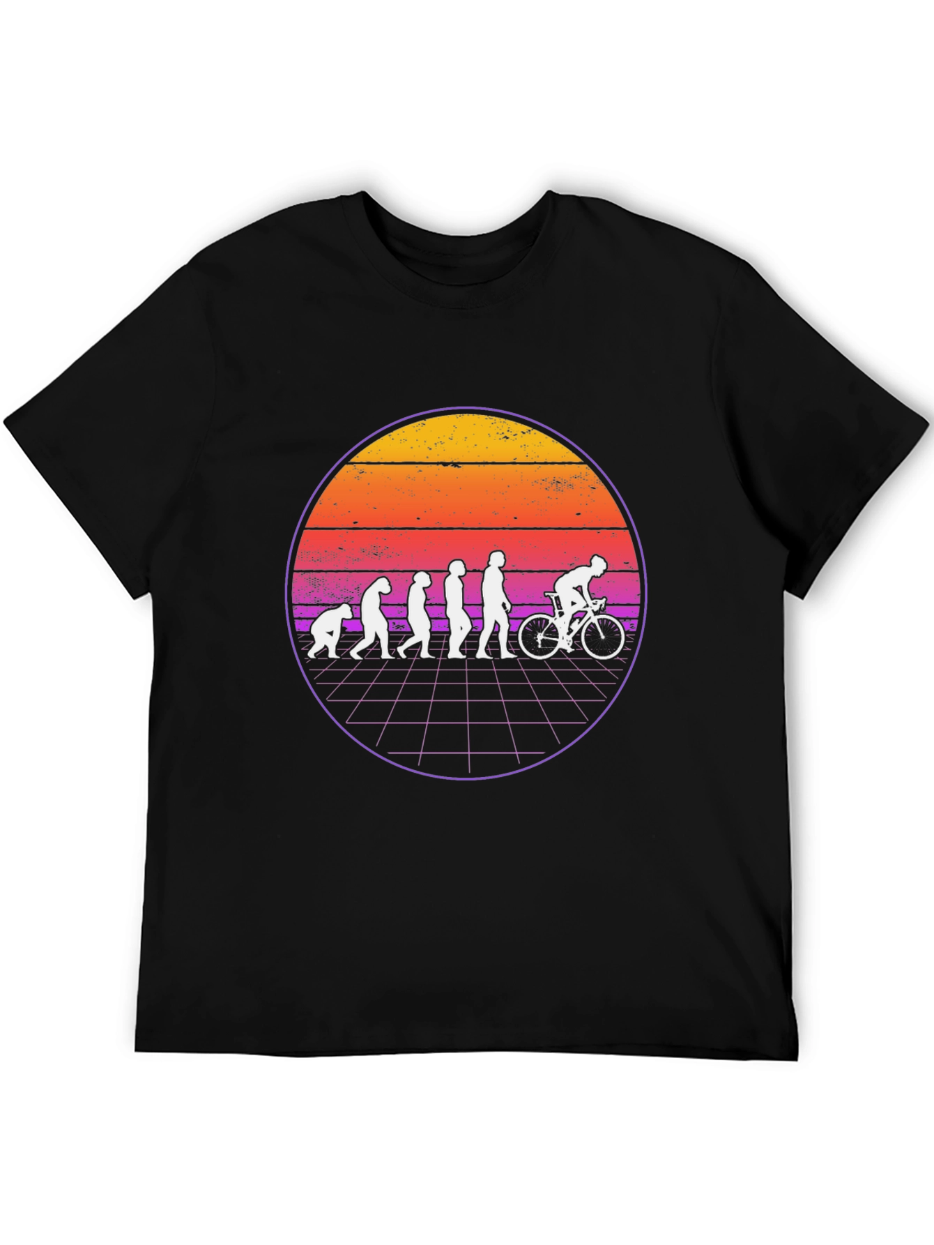 Evolution Cyclist T-Shirt - Retro Design