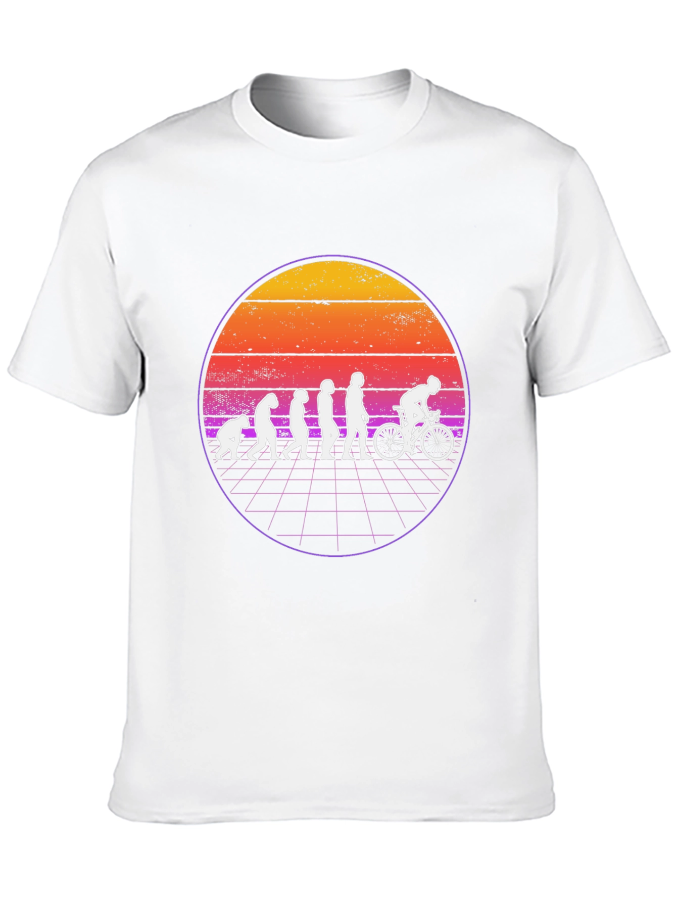 Evolution Cyclist T-Shirt - Retro Design
