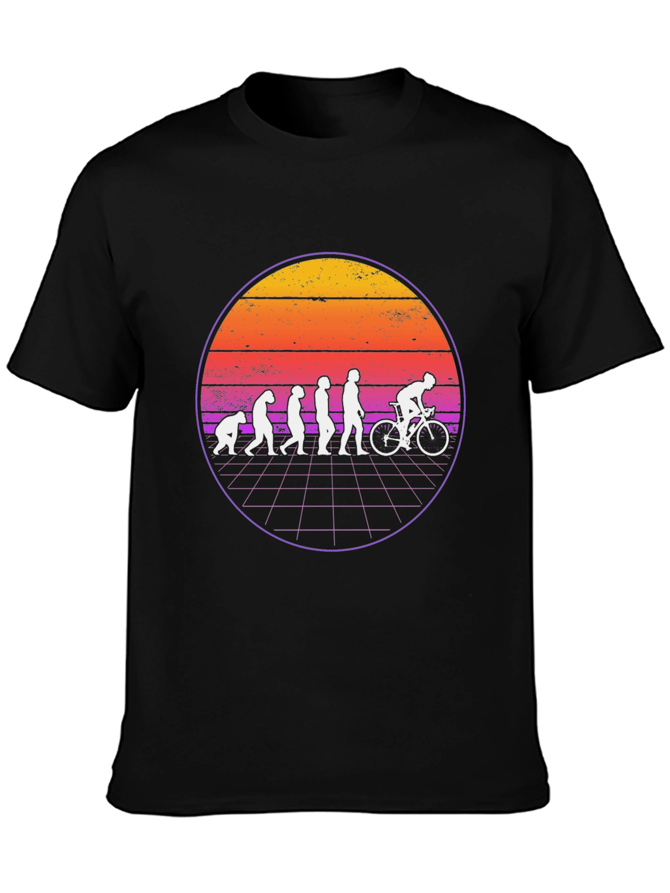 Evolution Cyclist T-Shirt - Retro Design