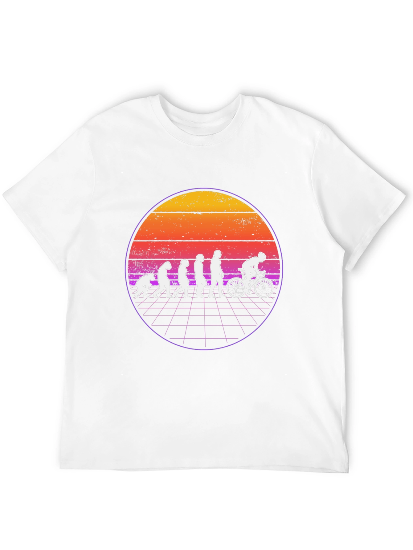 Evolution Cyclist T-Shirt - Retro Design