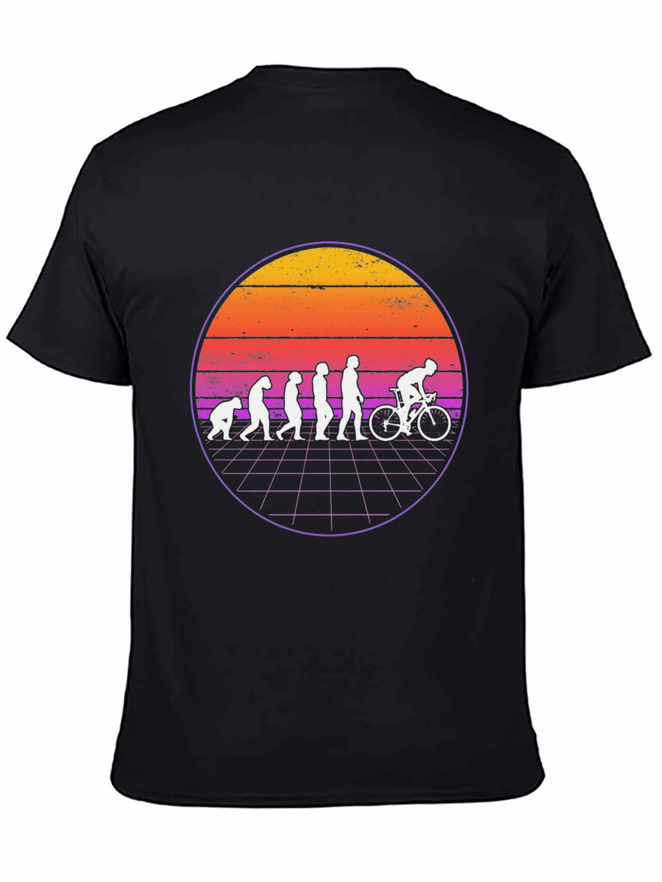 Evolution Cyclist T-Shirt - Retro Design