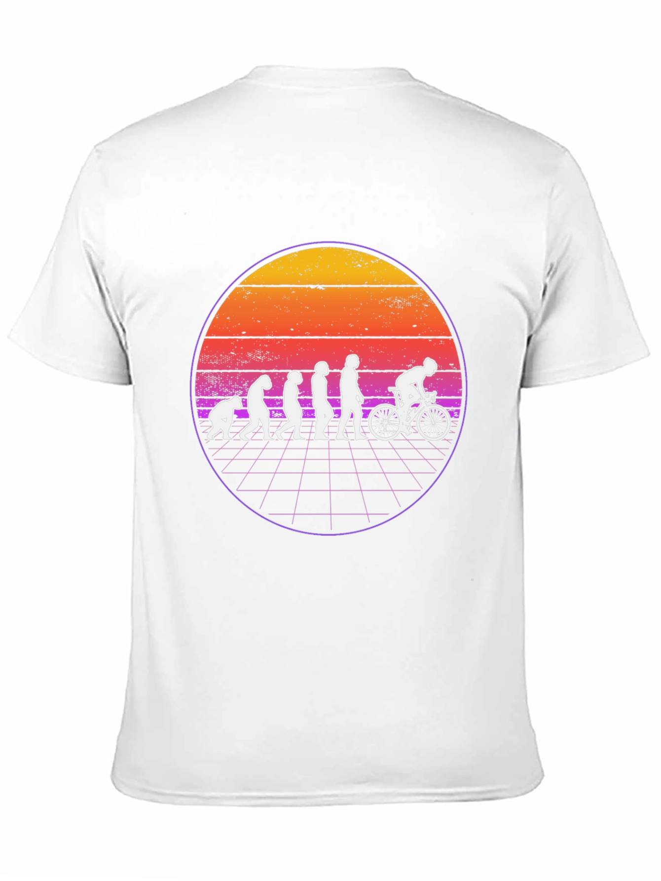 Evolution Cyclist T-Shirt - Retro Design