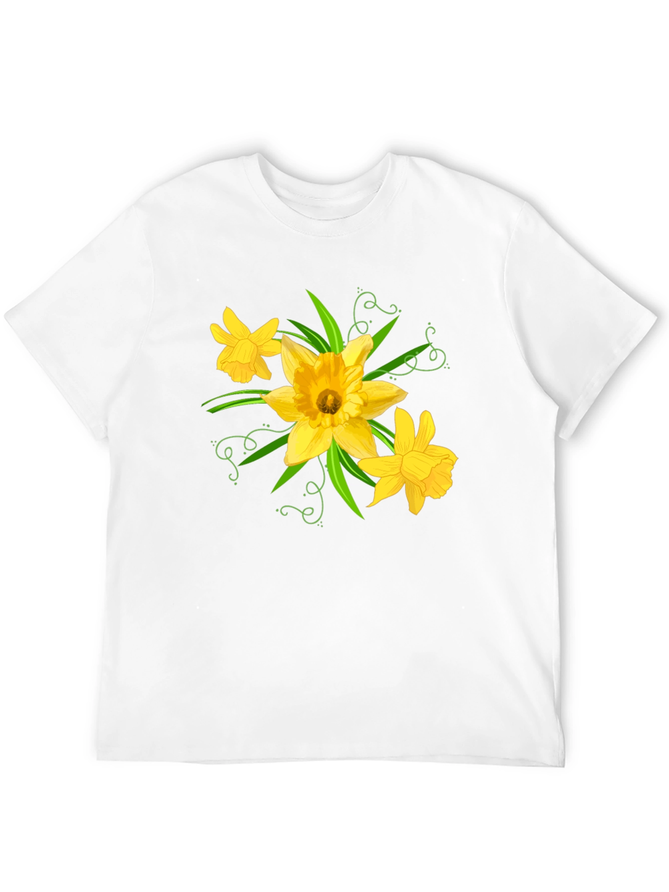 Daffodil Graphic Tee - Black Cotton T-Shirt