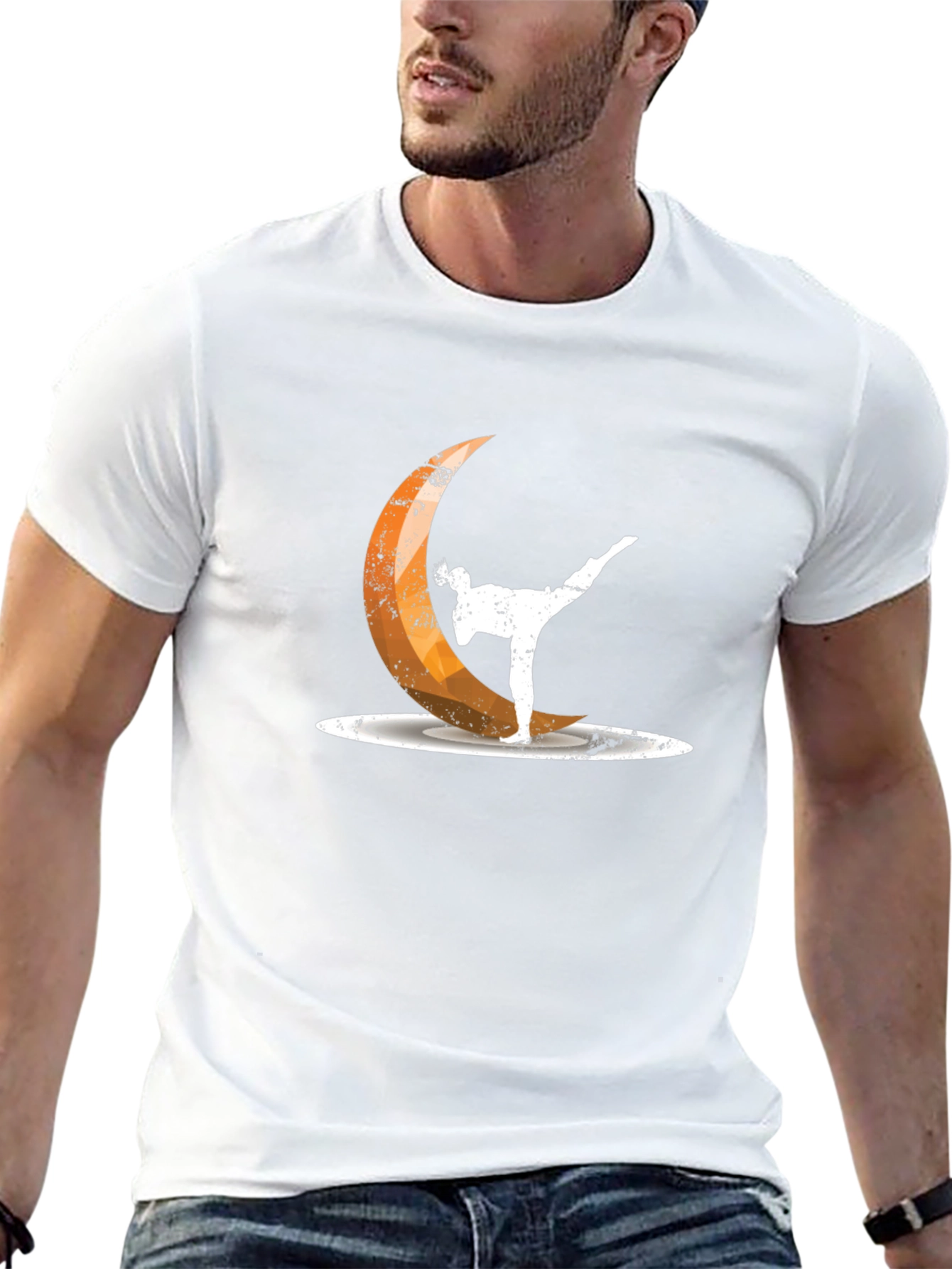 Martial Arts Moon Black T-Shirt