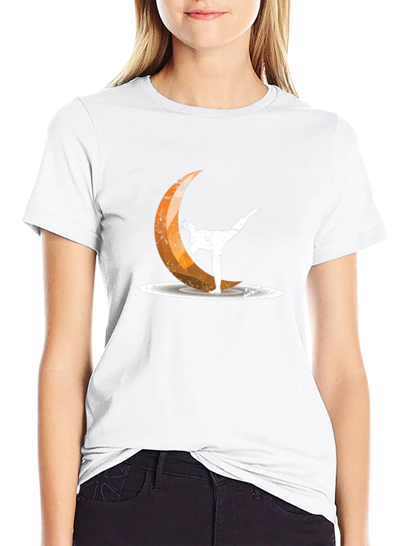 Martial Arts Moon Black T-Shirt
