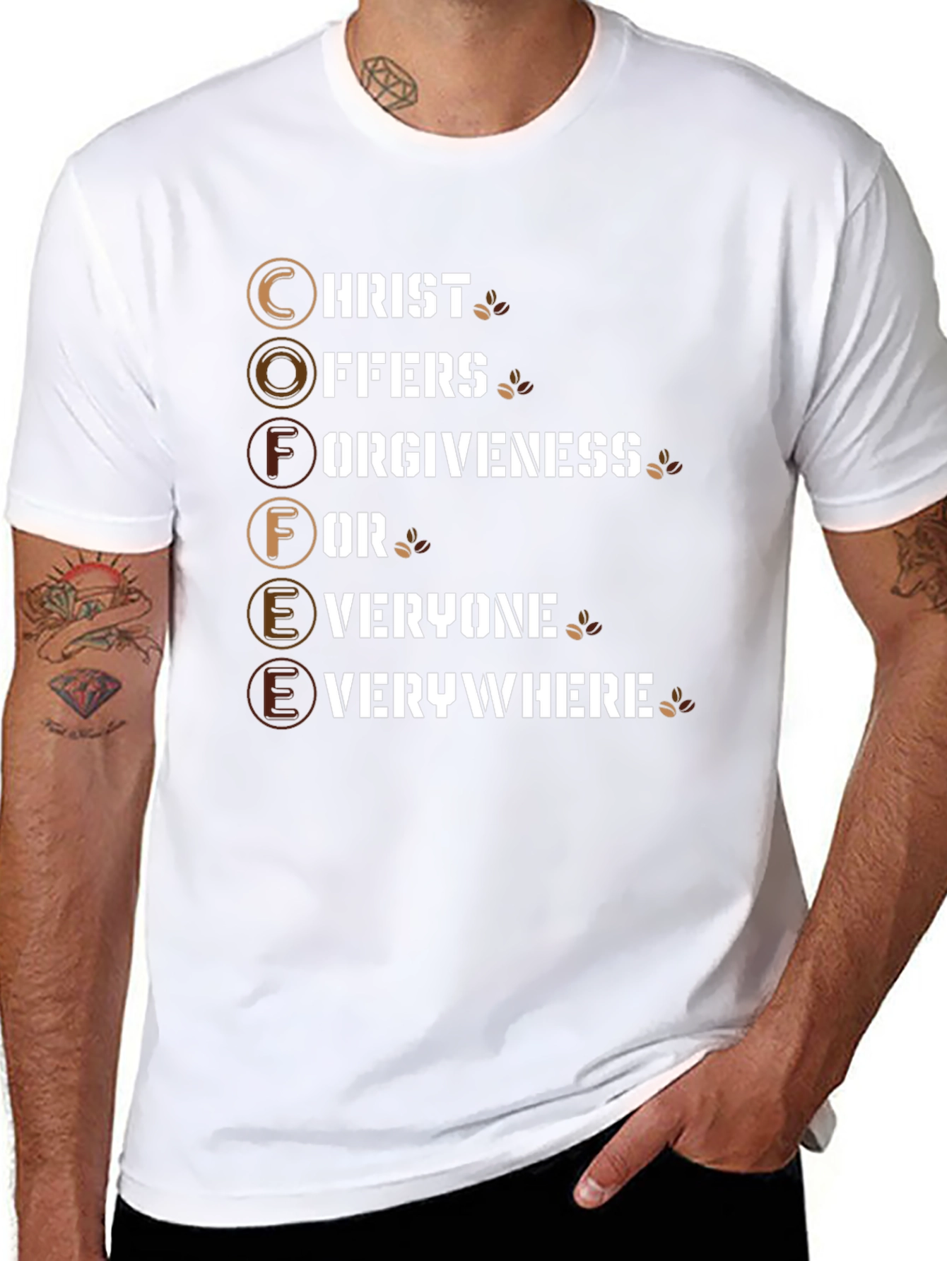 Coffee Christ Offers Forgiveness T-Shirt